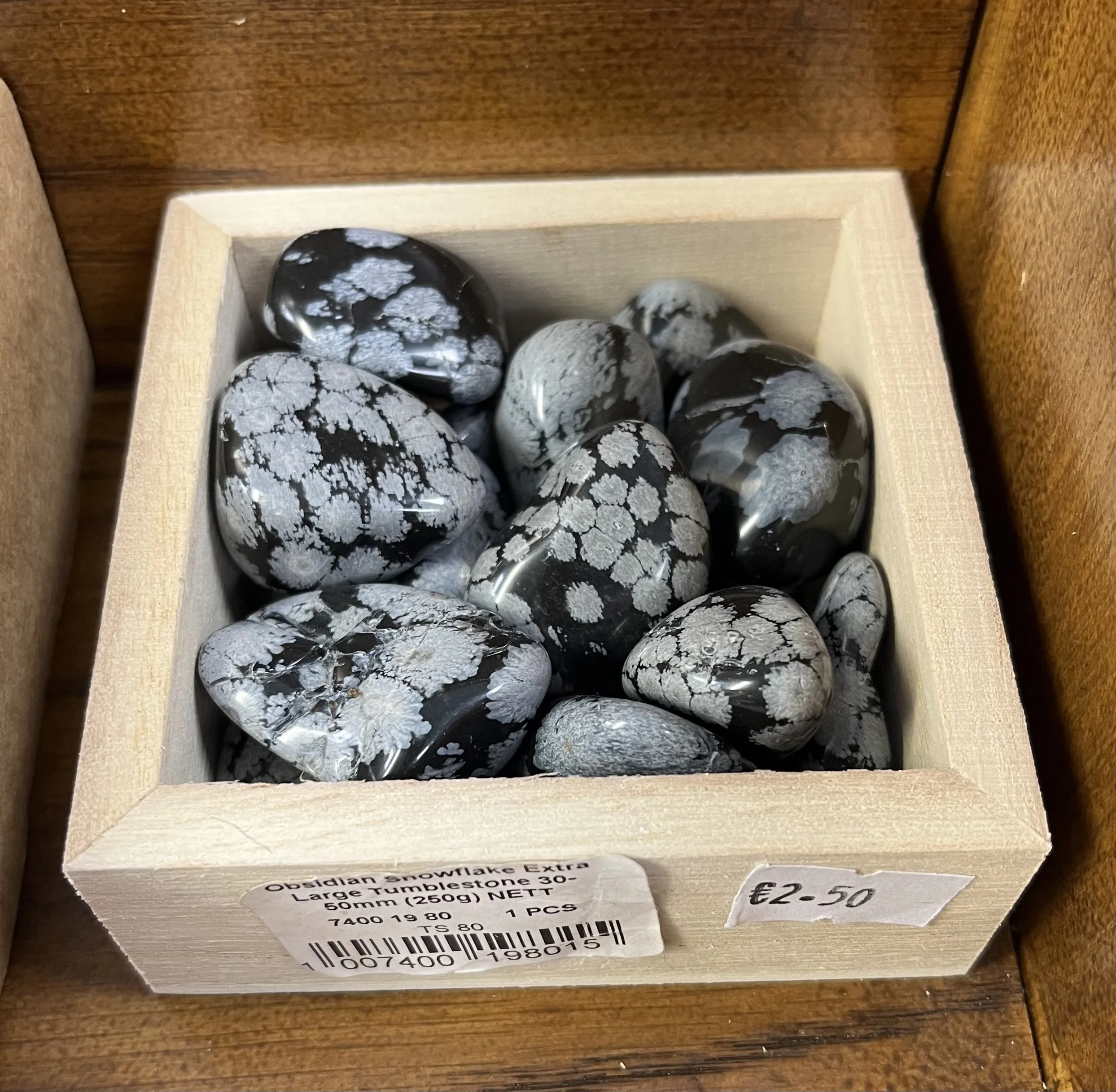 Obsidian Snowflake Extra Large Tumblestones