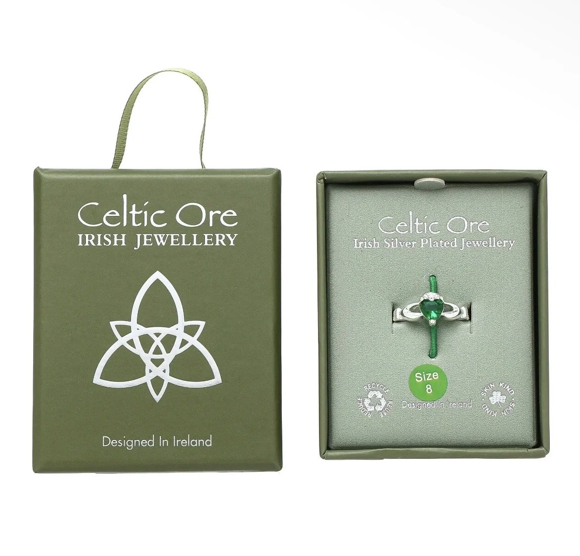 Celtic Emerald Elegance Ring