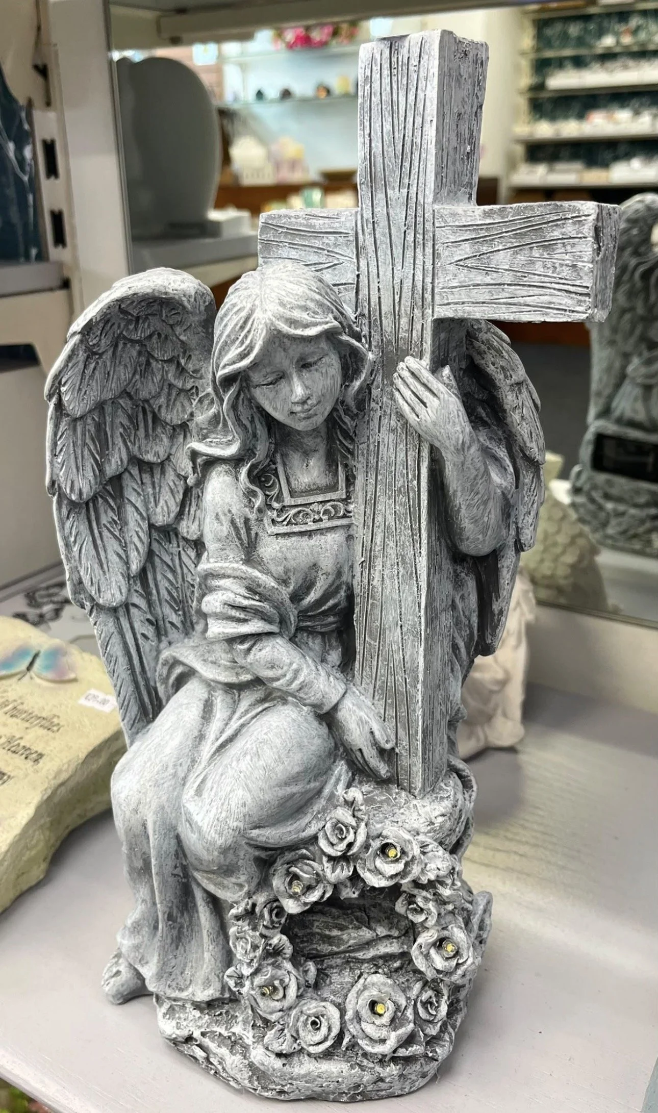 Angel with Cross & Solar Flower Wreath