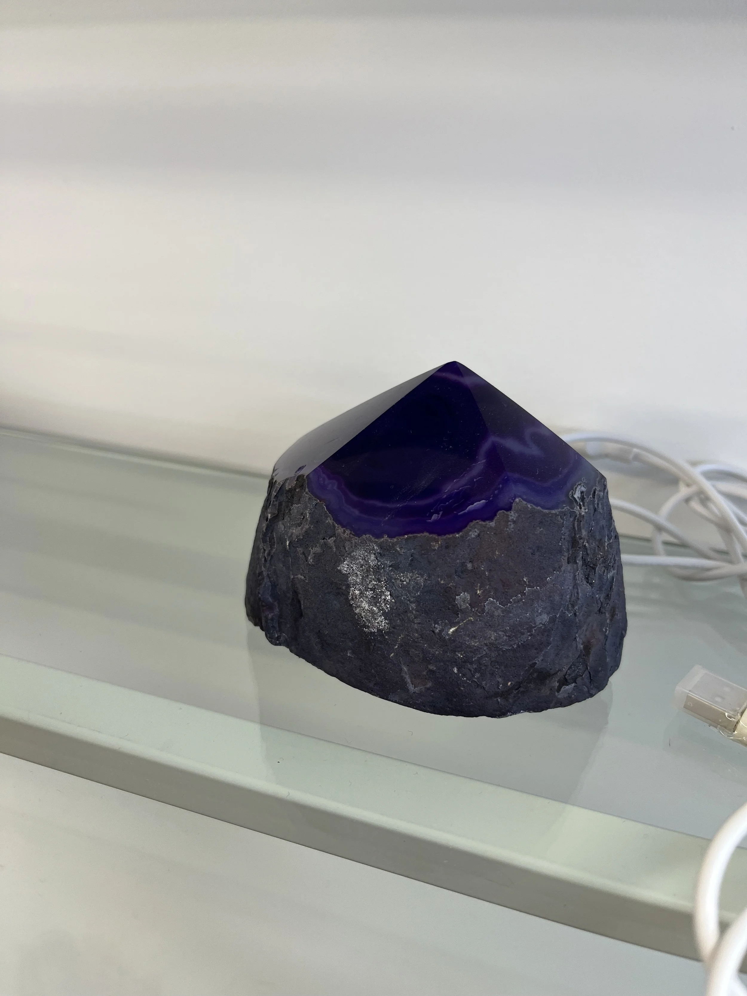 Exquisite Purple Agate Crystal lamp