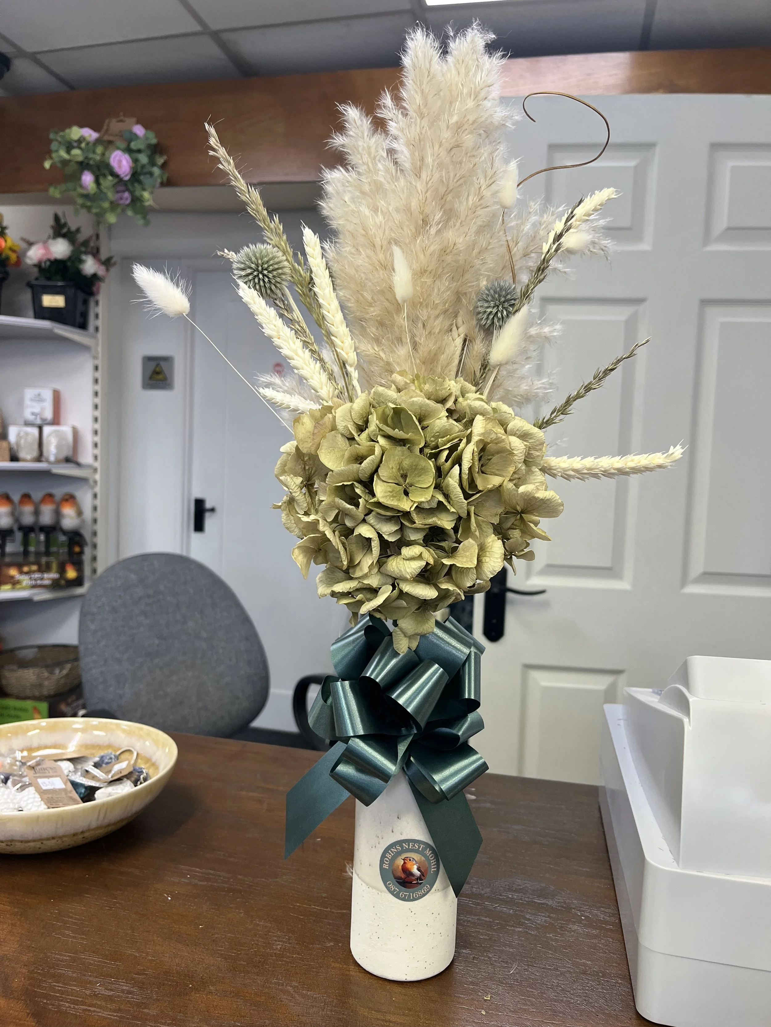 Robin's Nest Dried Flower Arrangement