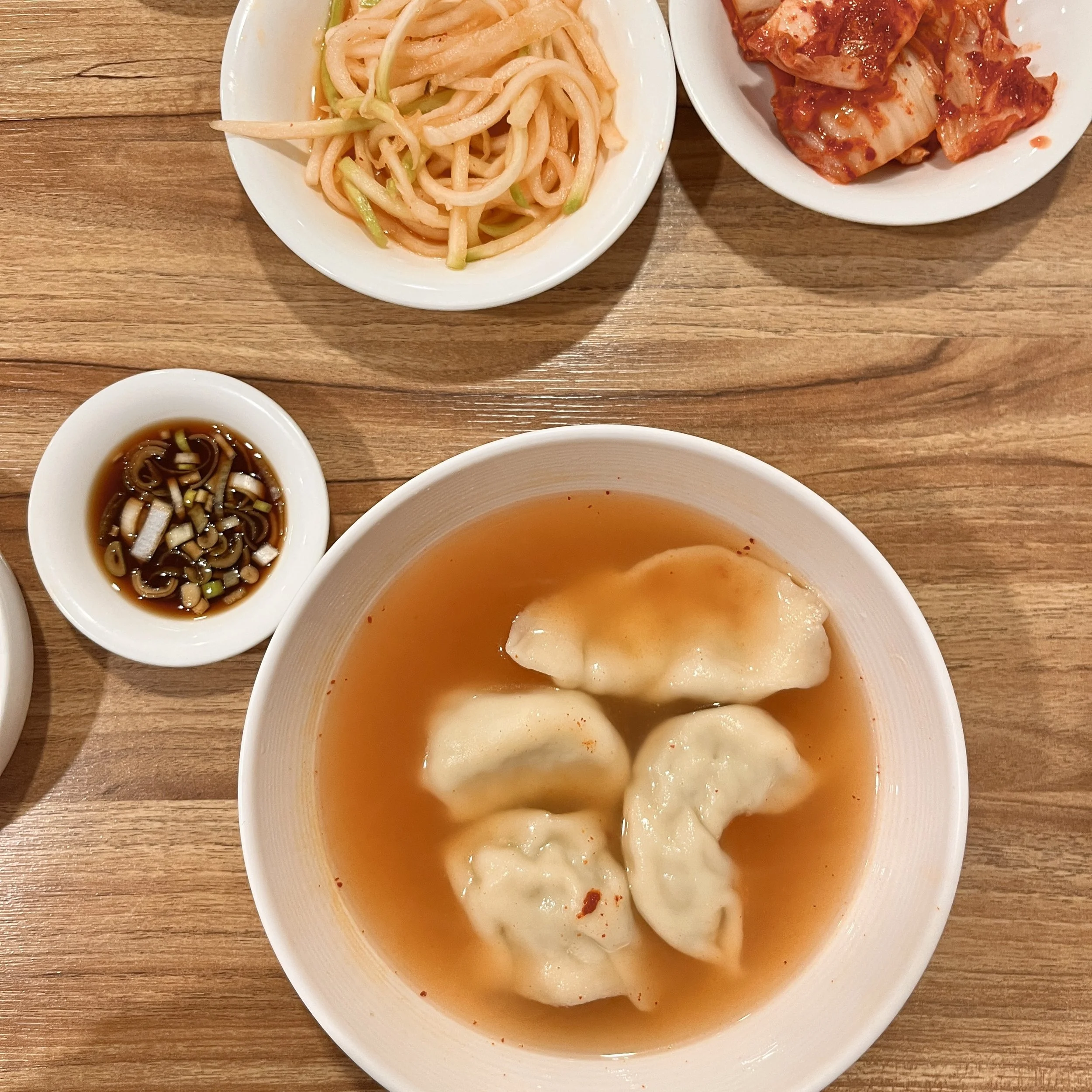 bowl of north korean mandoo soup