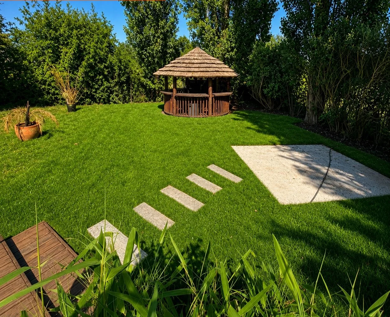 Landscaping project after completion 