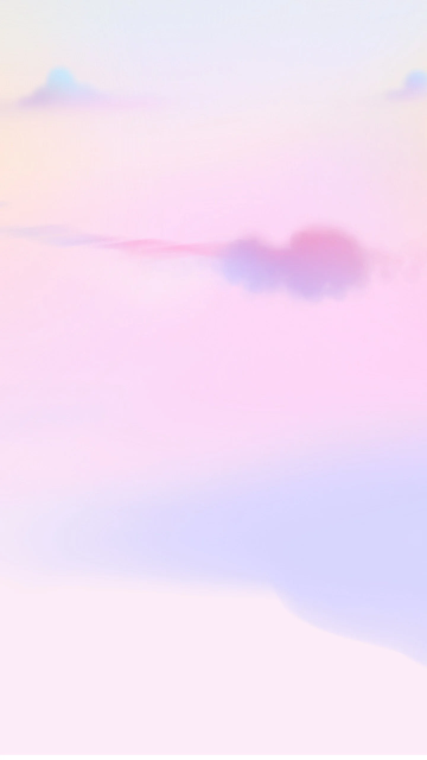 Abstract pastel-colored sky with soft pink, purple, and blue hues, and a few blurred clouds.