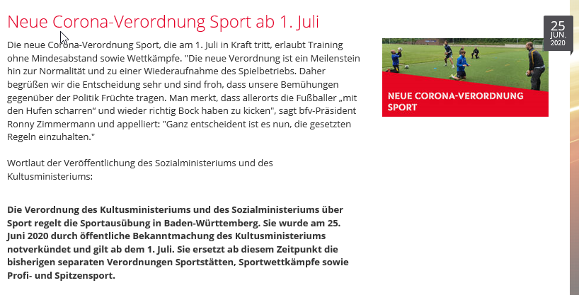 Neue Corona-Verordnung Sport ab 01.07.: erlaubt Training ohne Mindesabstand!