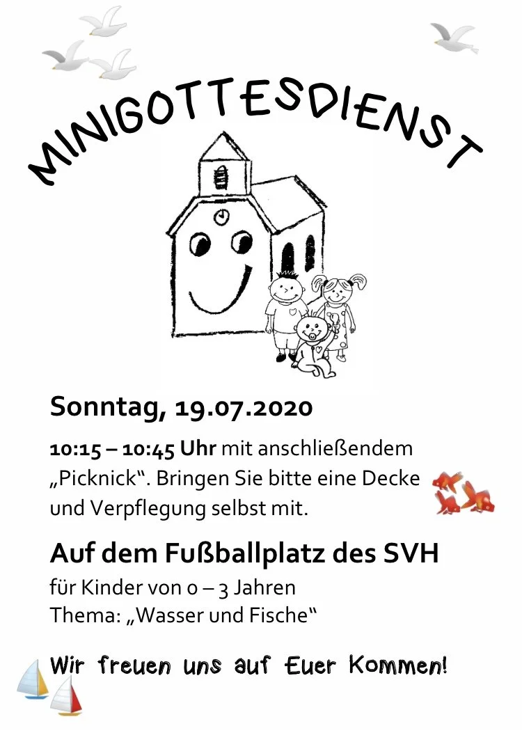 Minigottesdienst auf dem Sportplatz
