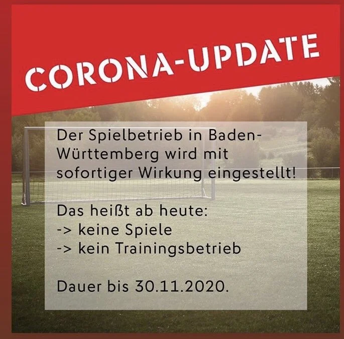 Spiel-und Trainingsbetrieb vorläufig eingestellt