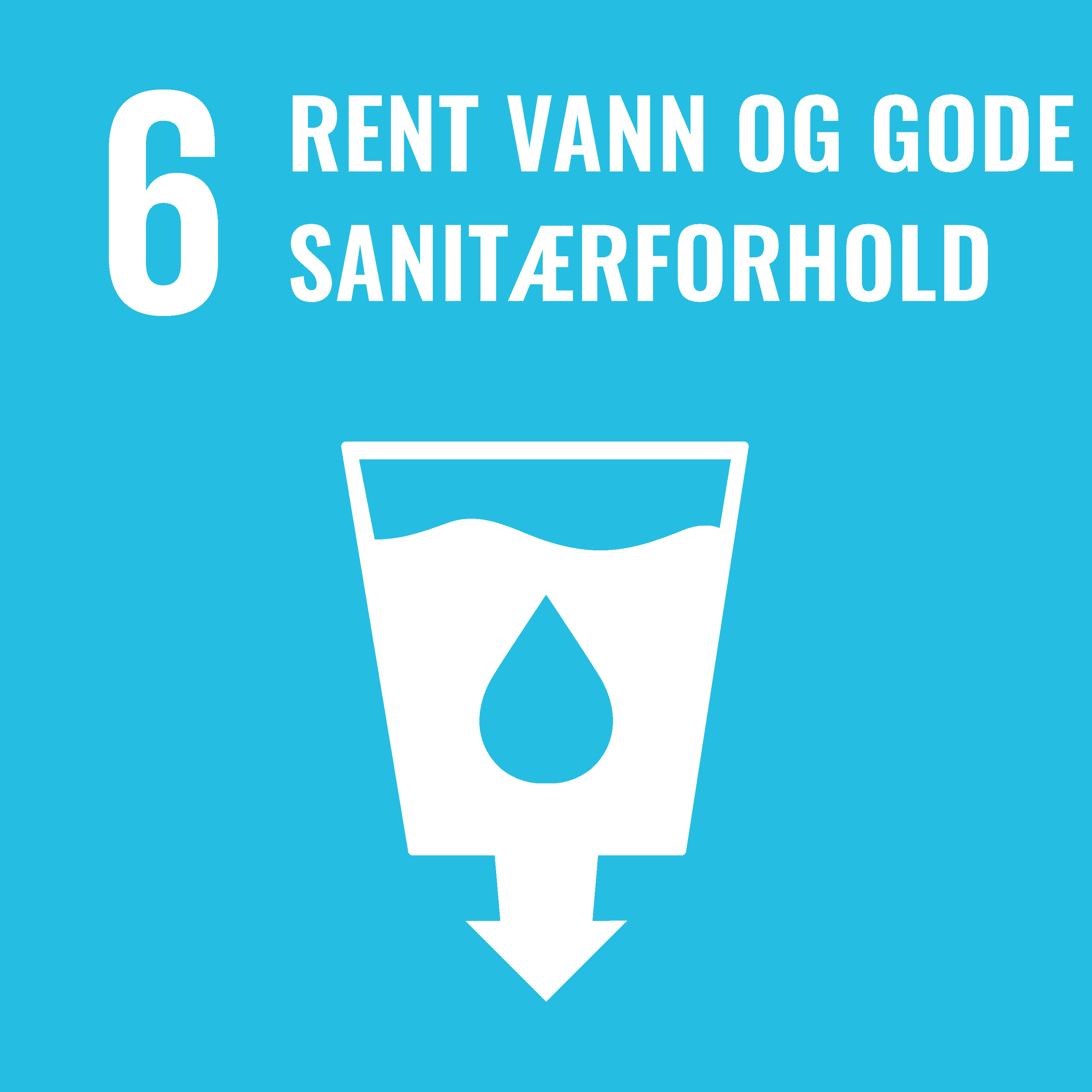 Sign with tekst: 6 - Rent vann og gode sanitærforhold