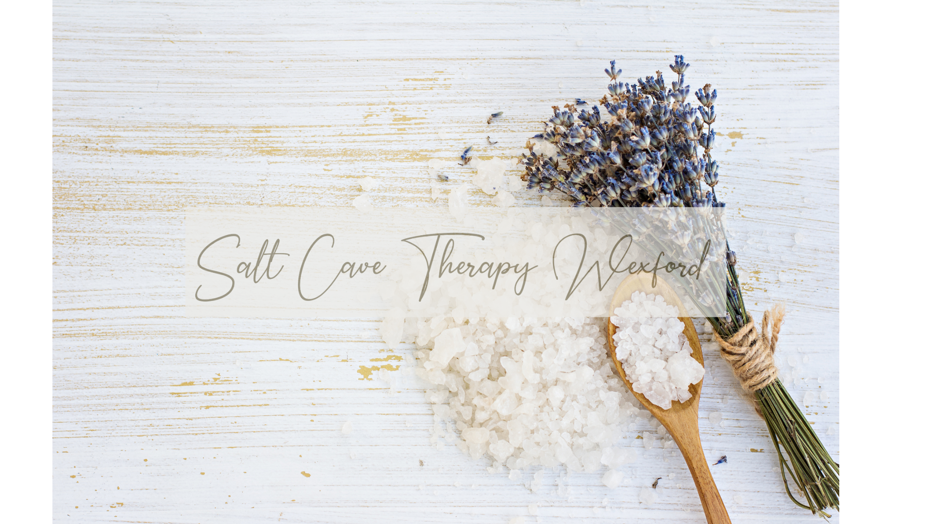 Salt Cave Therapy Wexford signature image with pure natural lavender and salt from Transylvania.