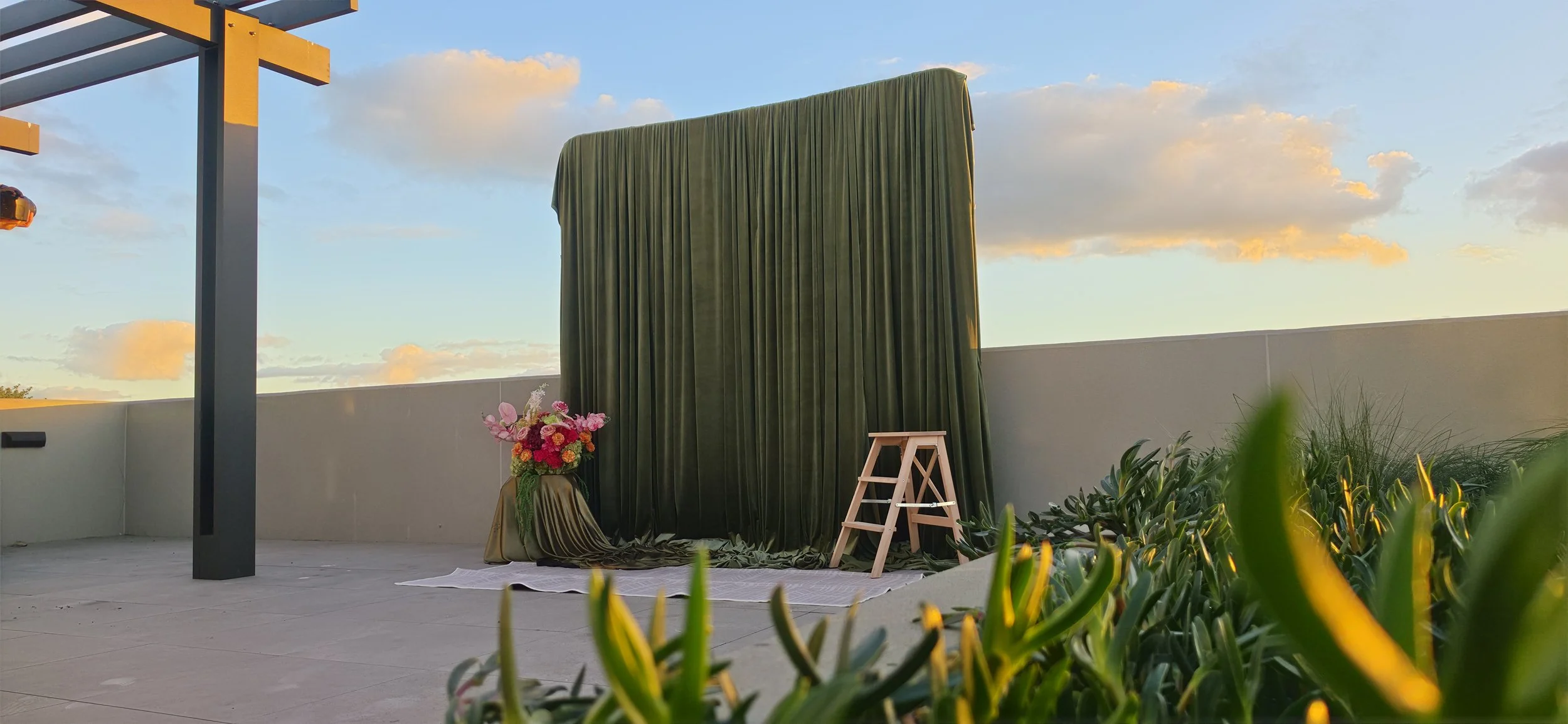 Elegant draping and backdrop design for weddings and events