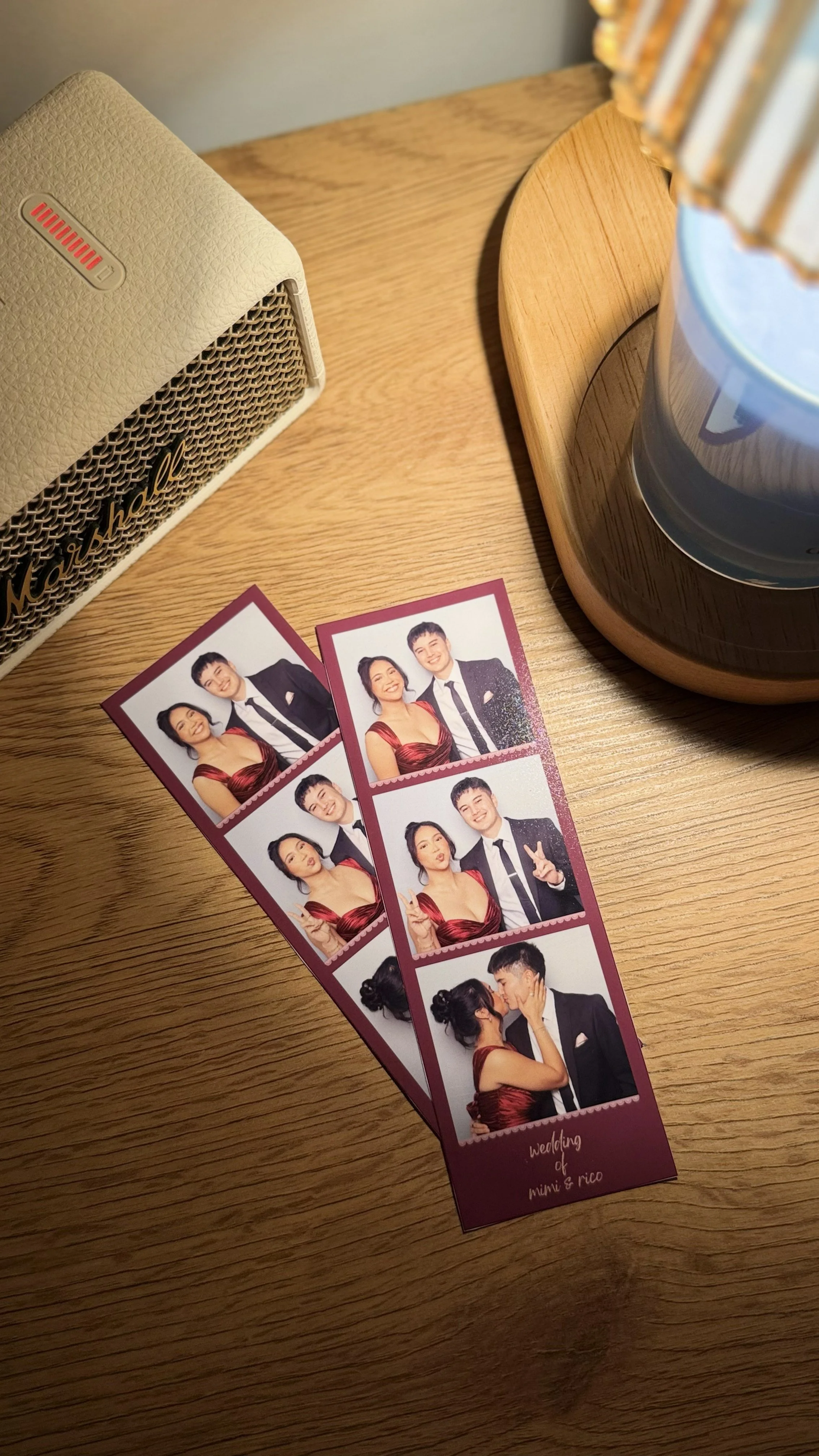 Personalised photo booth print template