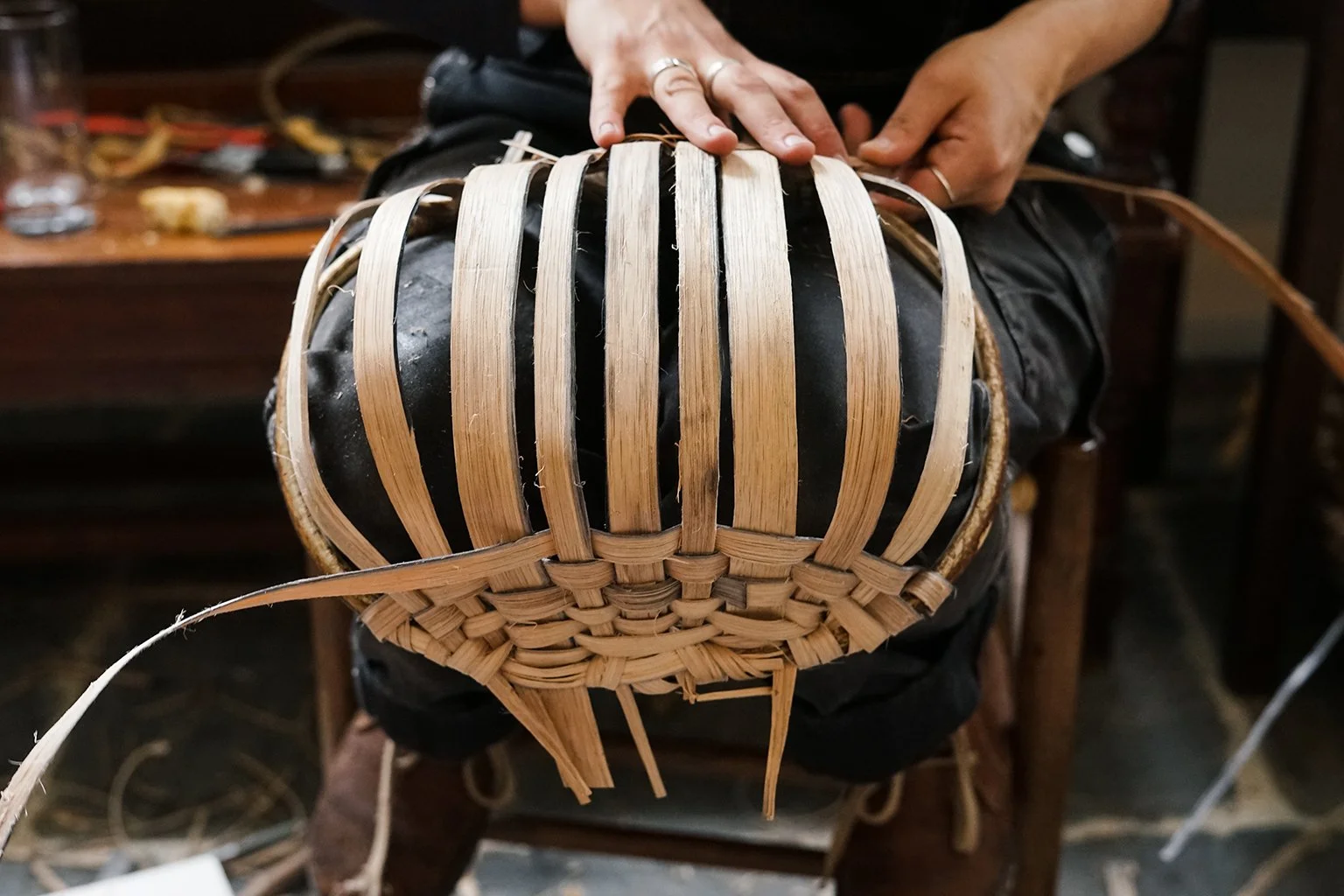 Lorna Singleton Swill Oak Basket Weaving