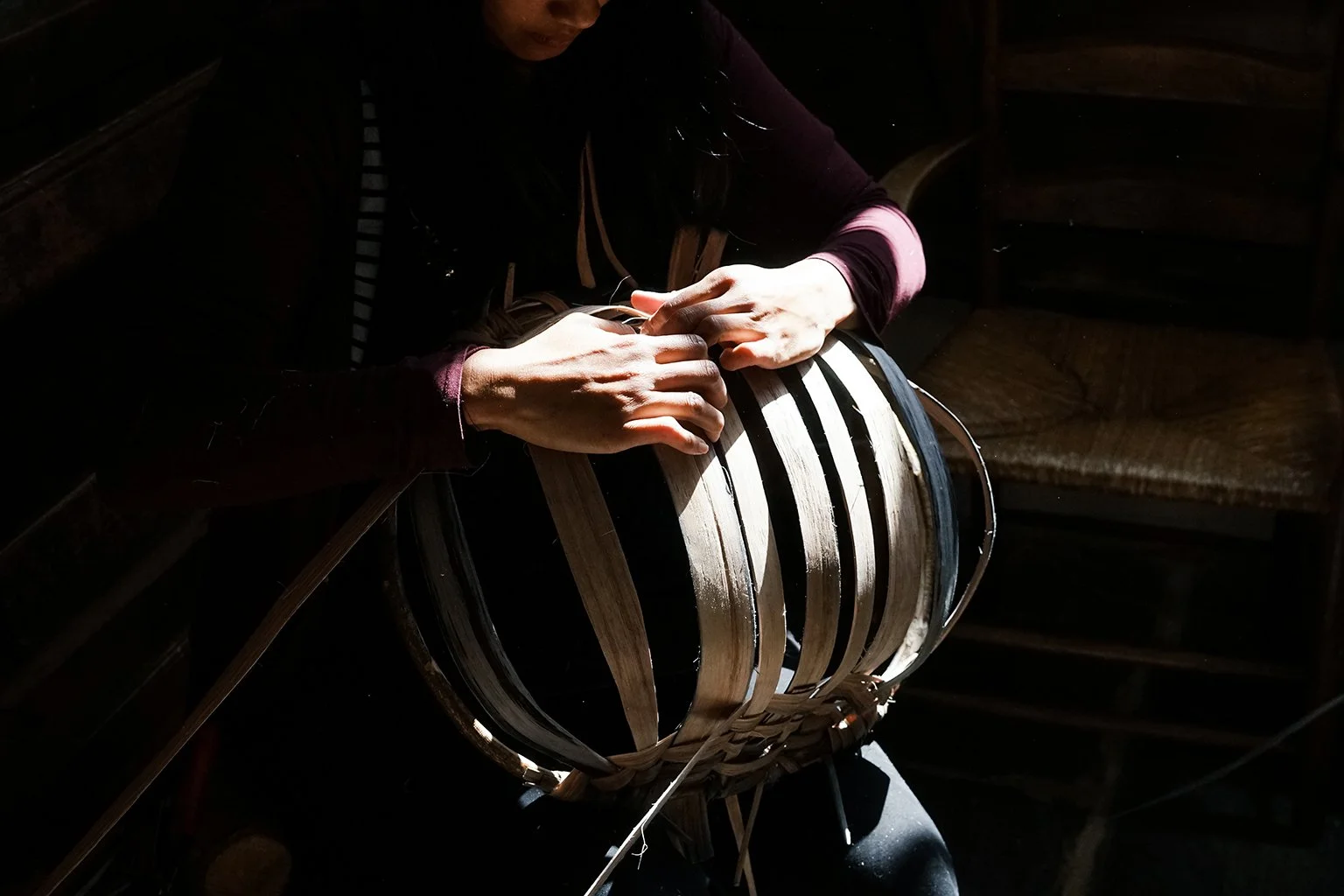 Lorna Singleton Swill Oak Basket Weaving