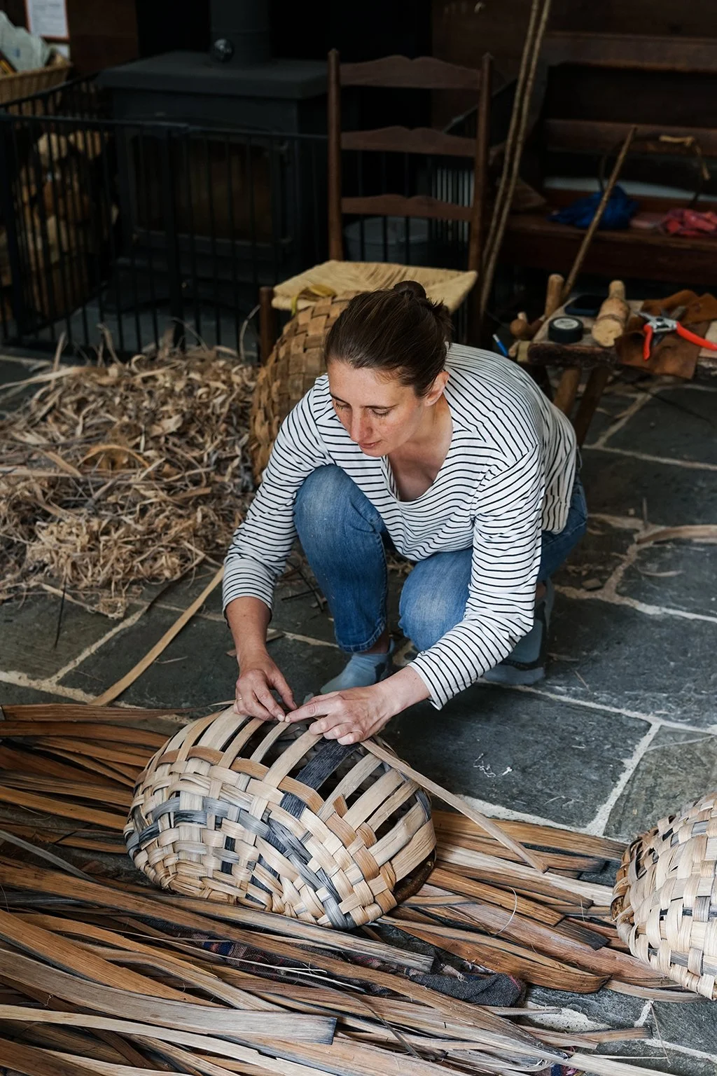 Lorna Singleton Swill Oak Basket Weaving