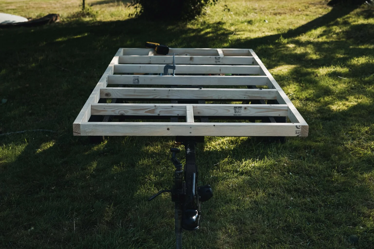  Building the frame on the trailer 