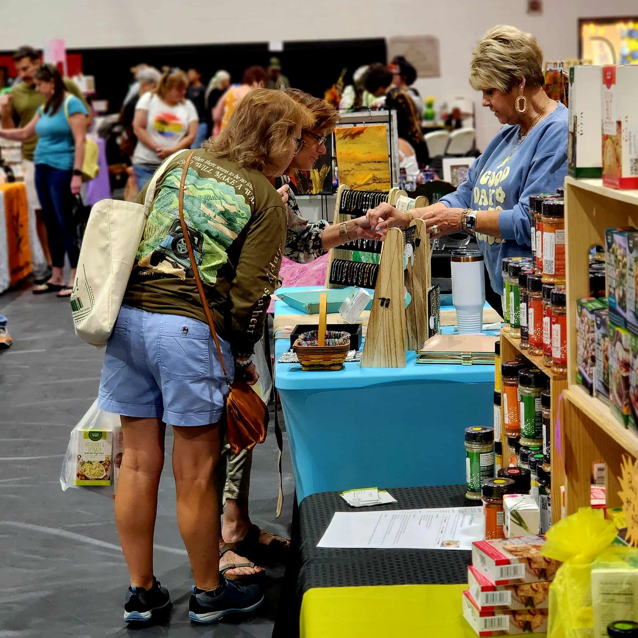 Sellersburg Craft Market Vendor and Shoppers