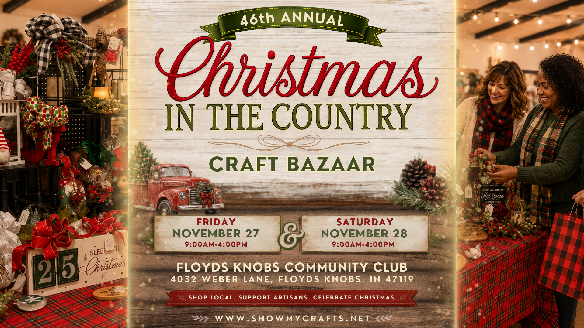Christmas in the Country Craft Bazaar - November 27-28, 2026
