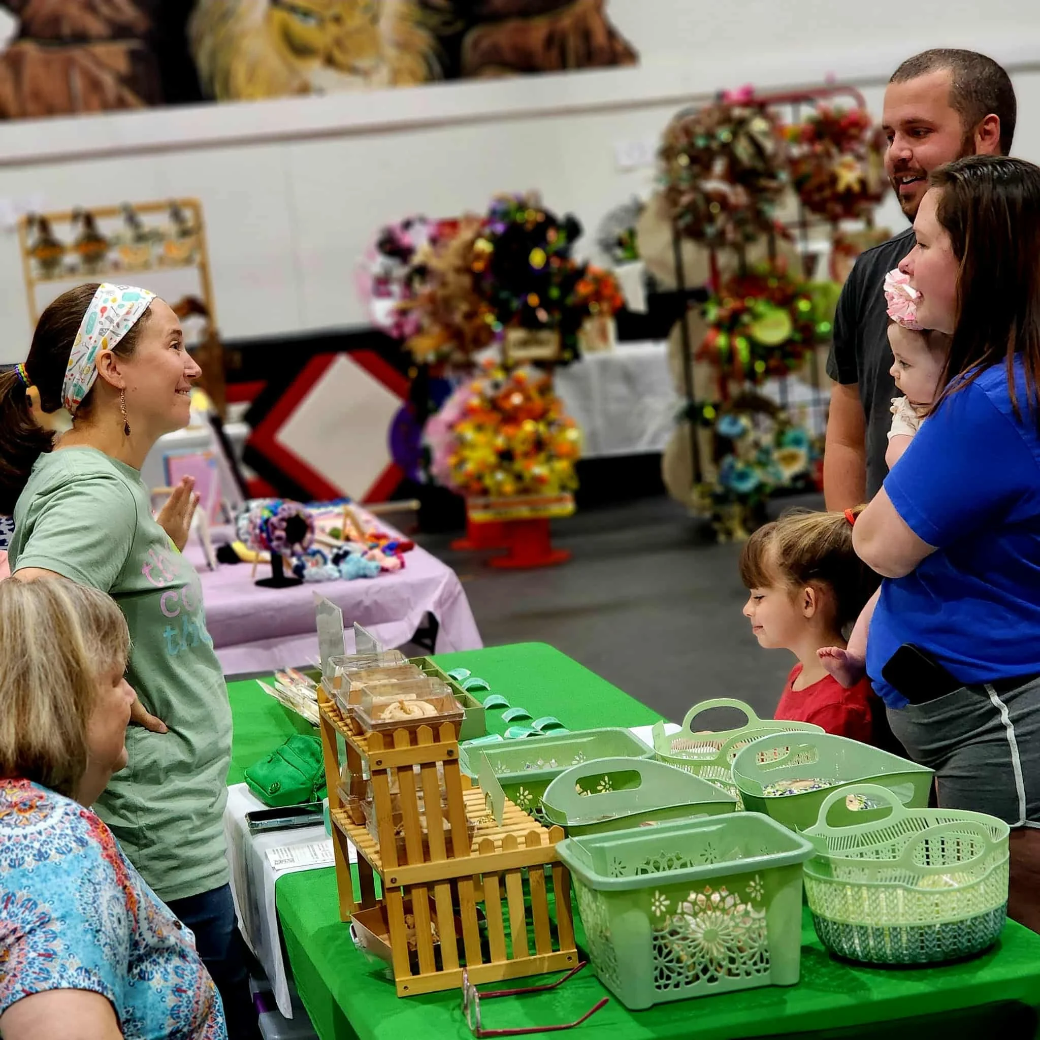 Sellersburg Craft Market Vendor and Shoppers
