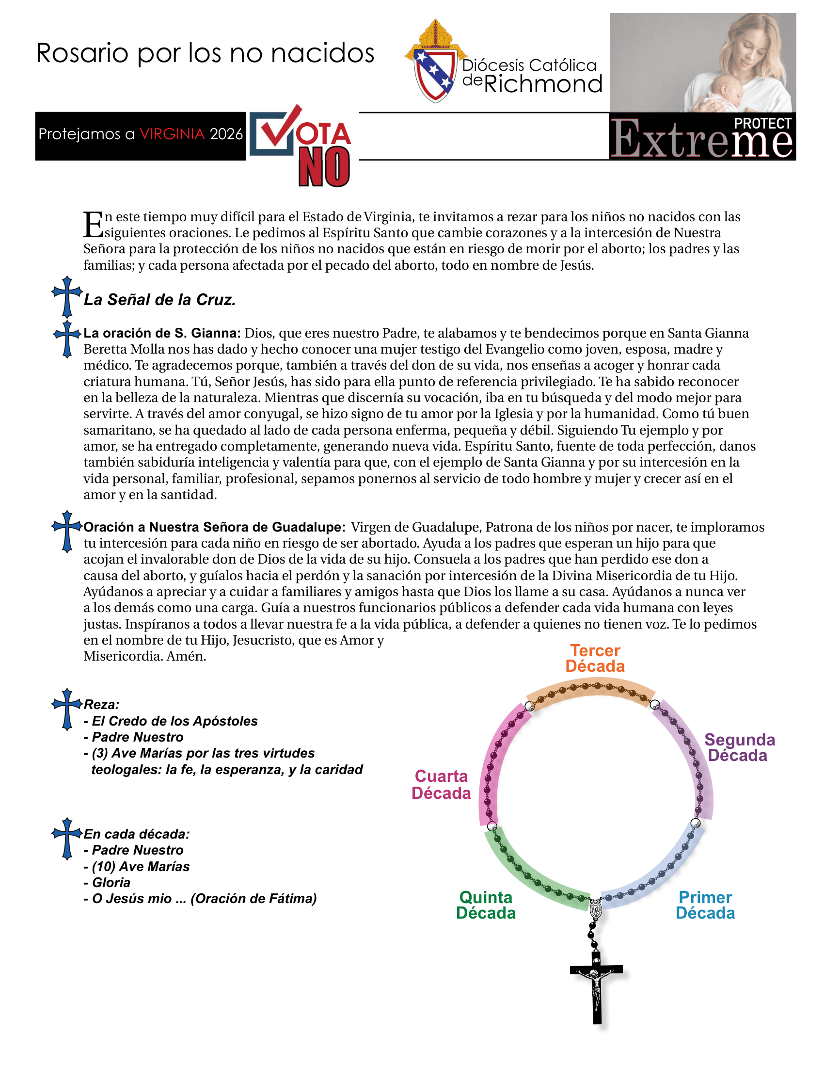 A 'Rosary for the Unborn' guide for Catholic parishes and faithful to pray for the protection of babies and a respect for life.