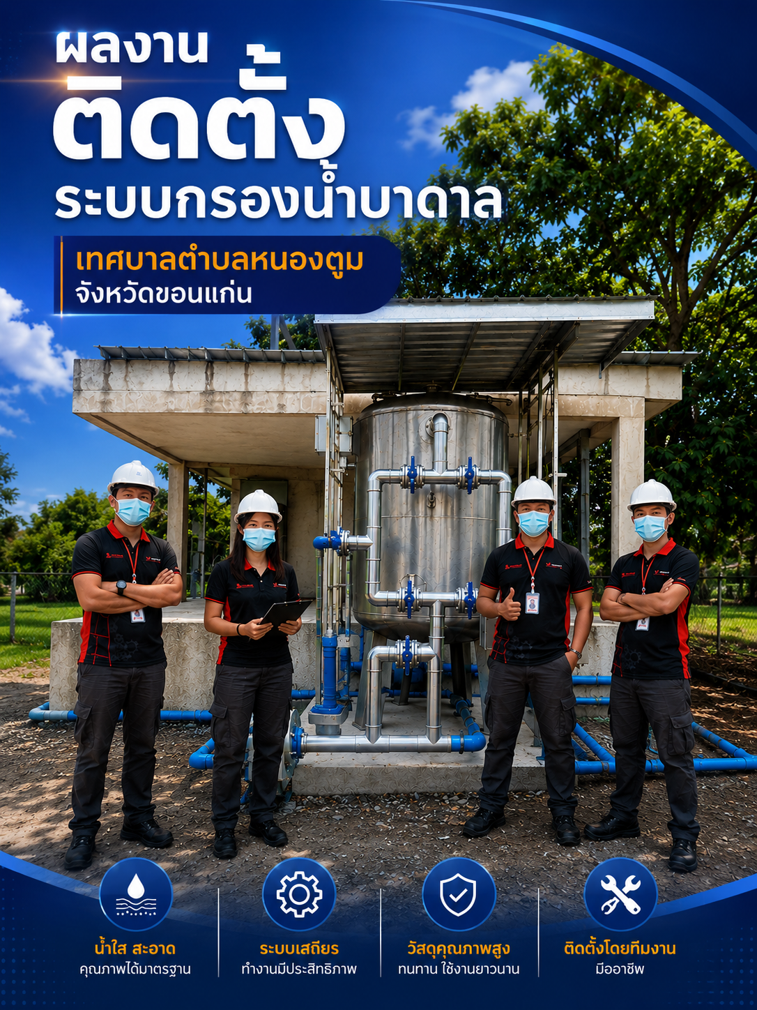 ผลงานติดตั้งระบบกรองน้ำบาดาล