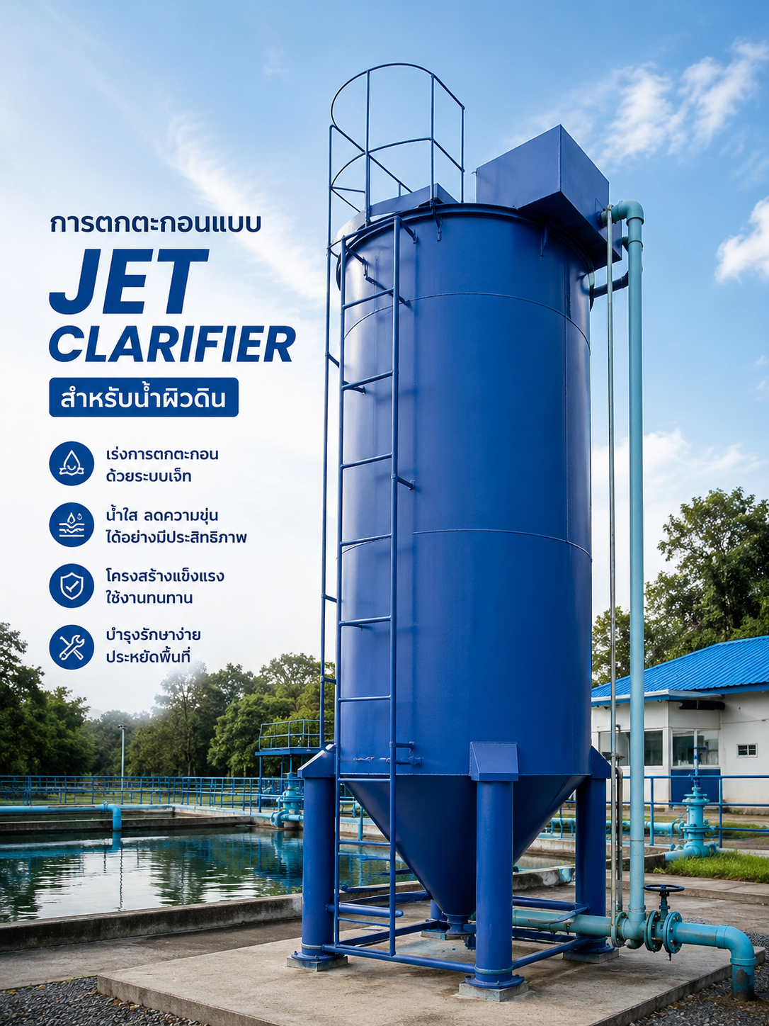 ระบบตกตะกอน JET CLARIFIER