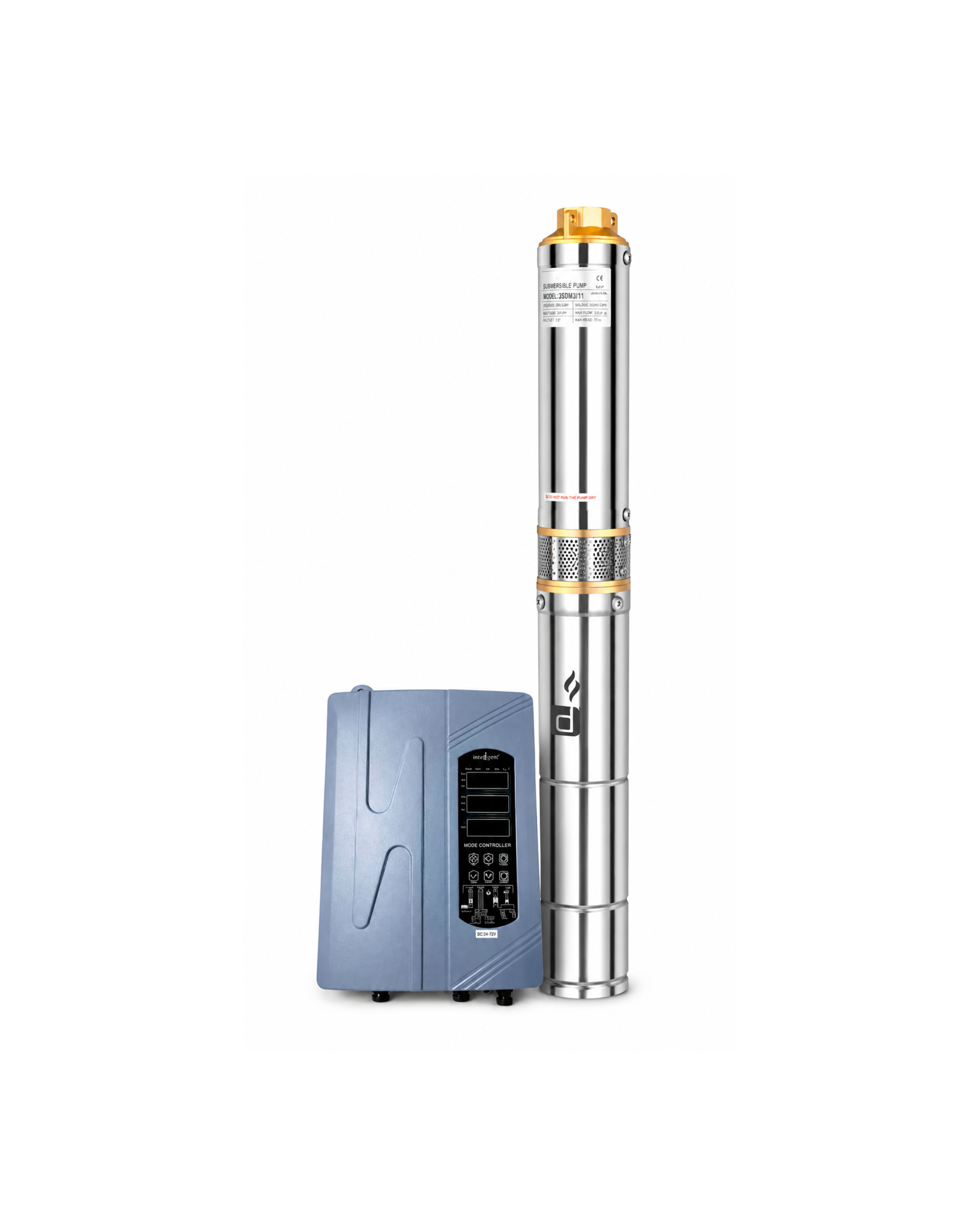 ปั๊มบาดาลโซลาร์เซลล์ Brushless DC รุ่น HD-3SC7-135-200-1500-A/D HANDURO® Solar Pump