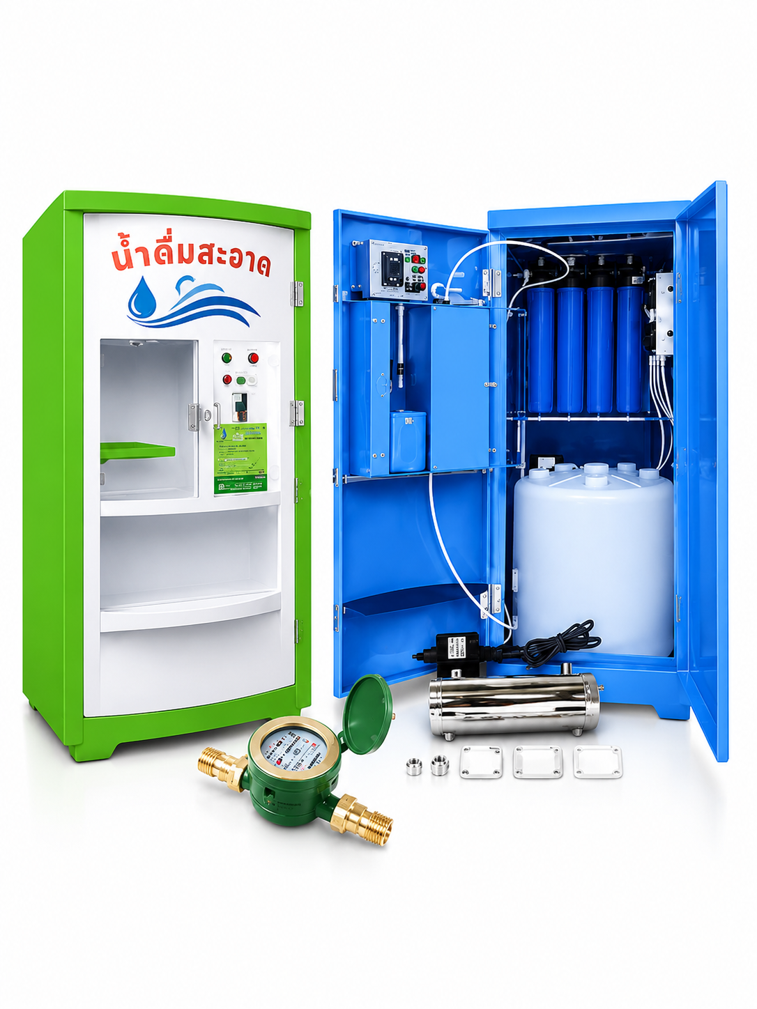 ระบบผลิตน้ำดื่ม RO ขนาด 200 ลิตร/ชั่วโมง (200 L/Hour Clean Drinking Water Production System)