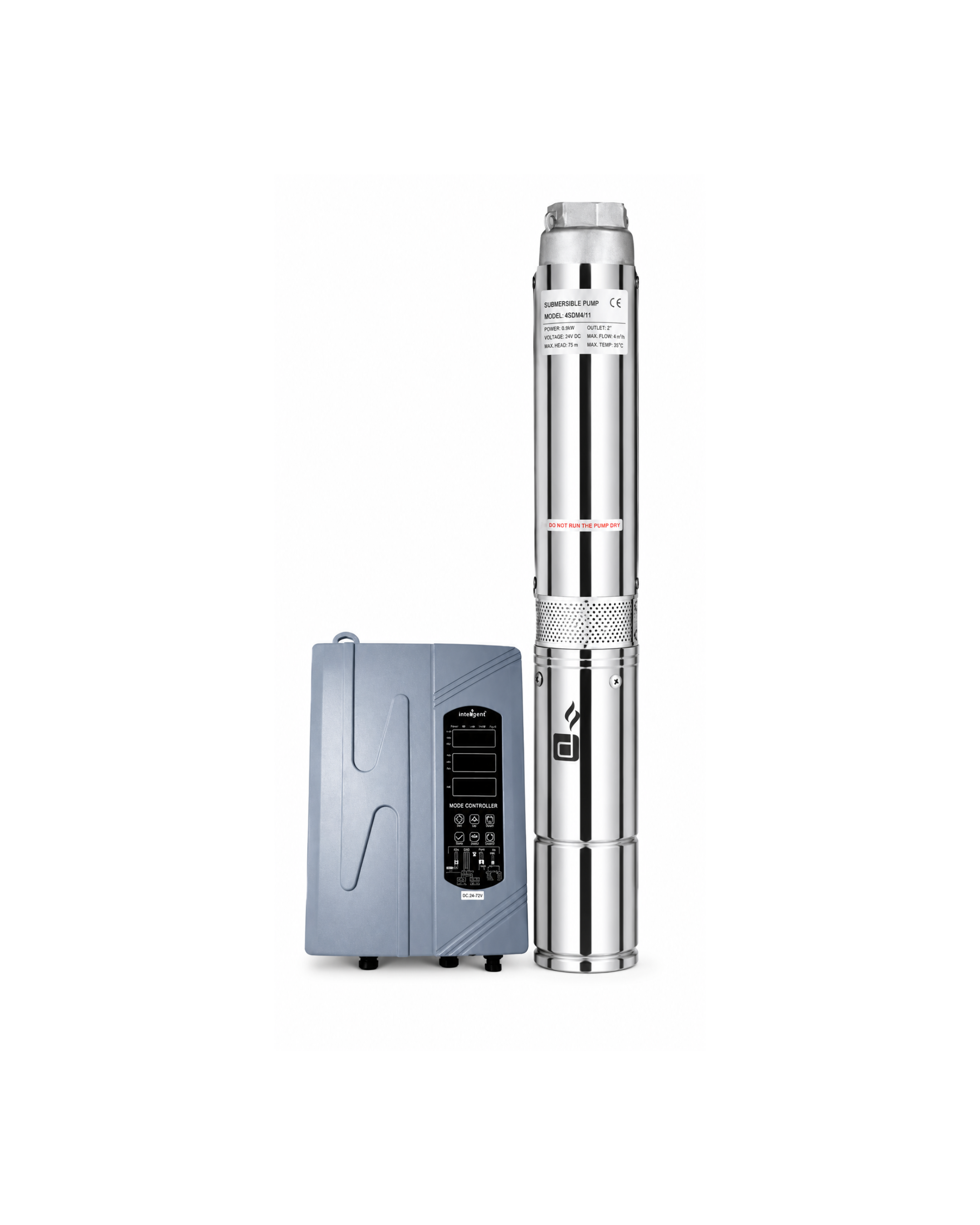 ปั๊มบาดาลโซลาร์เซลล์ Brushless DC รุ่น HD-4SC14.5-120-300-2200-A/D HANDURO® Solar Pump