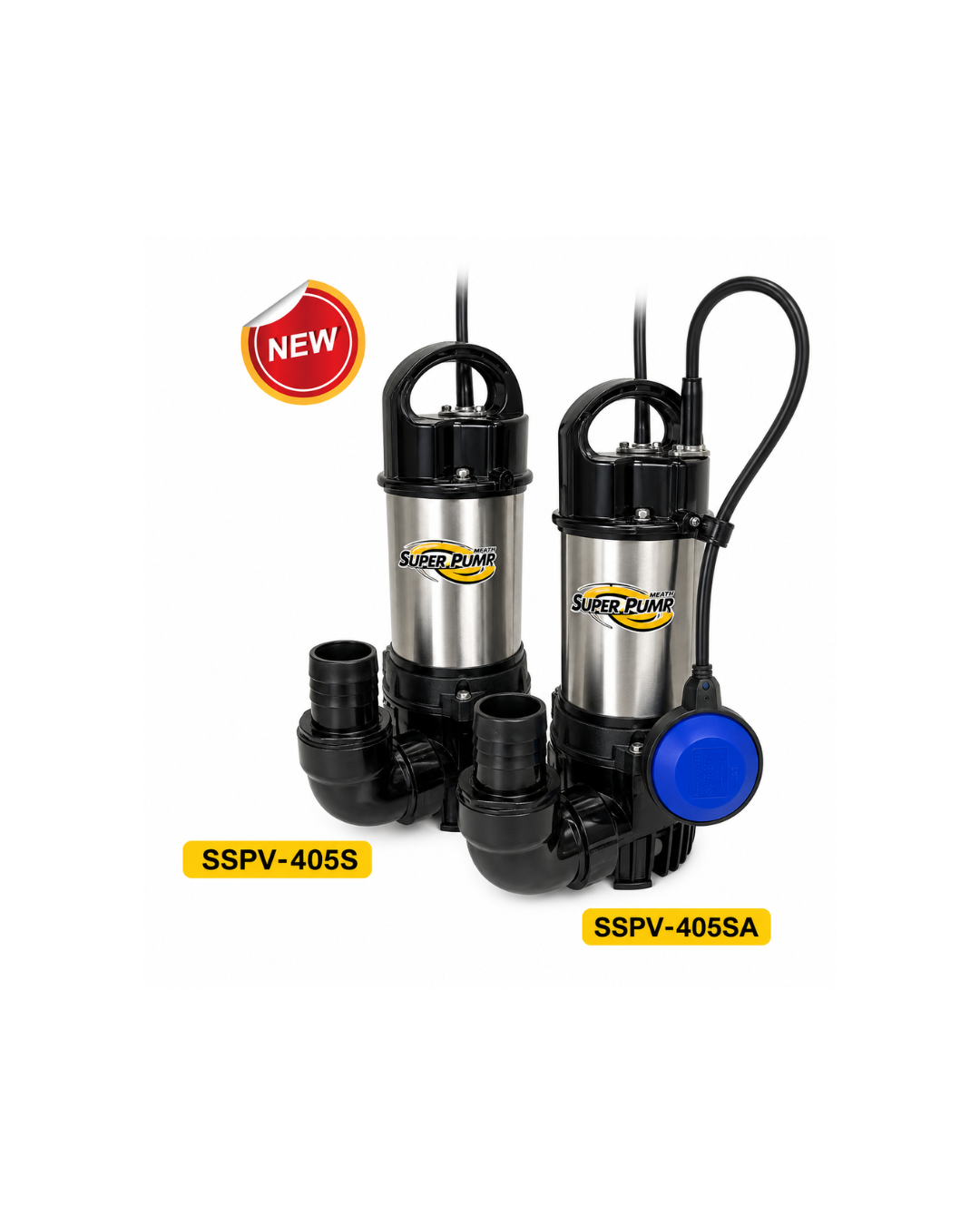 ปั๊มจุ่มน้ำเสียสเตนเลสใบพัดวอร์เท็กซ์ รุ่น SSPV Series (Stainless Steel Vortex Sewage Submersible Pump)