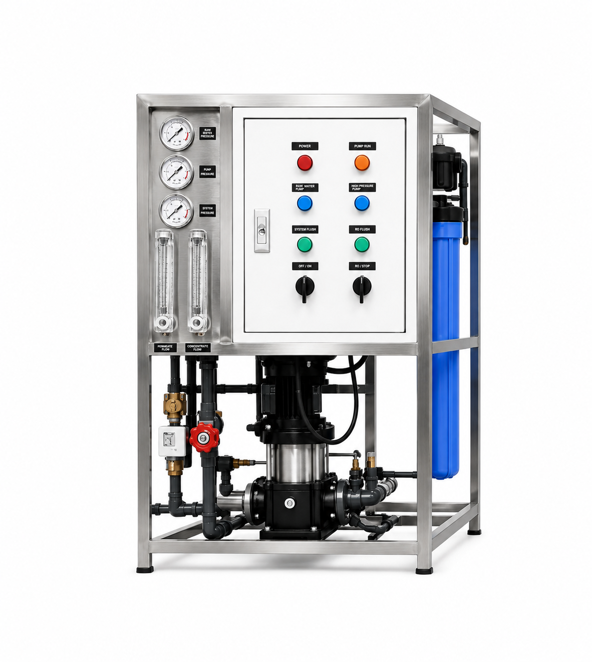 ระบบผลิตน้ำดื่ม RO ขนาด 9,600 ลิตร/วัน (9,600 L/Day RO Drinking Water Production System)