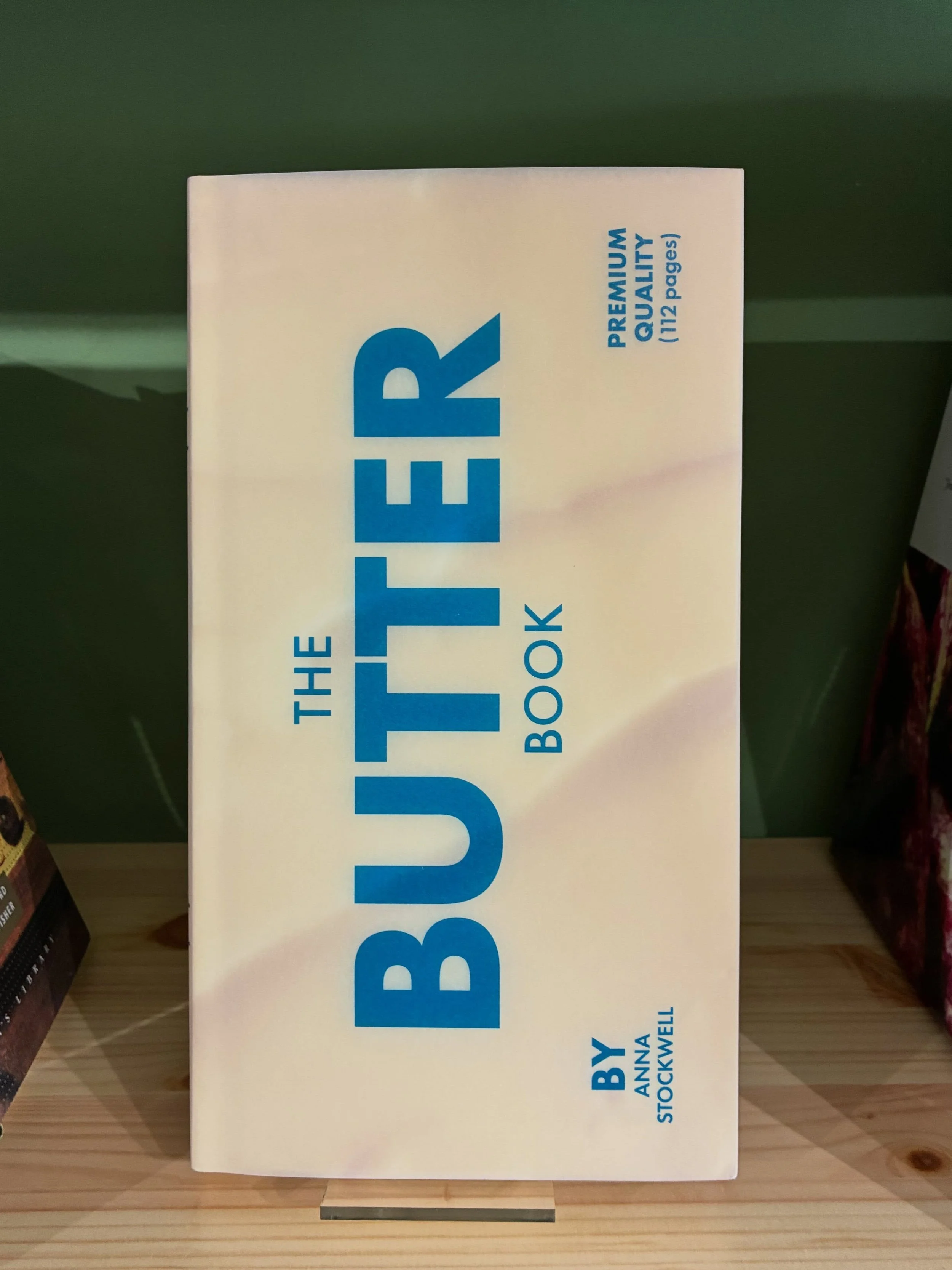 And food themed &hellip; the butter book has a cover like grease proof paper used for wrapping butter. I&rsquo;m a little bit in love. 

A customer at the weekend asked if he could look at a book in the window (@dianahenryfood) so@I said yes, of cour