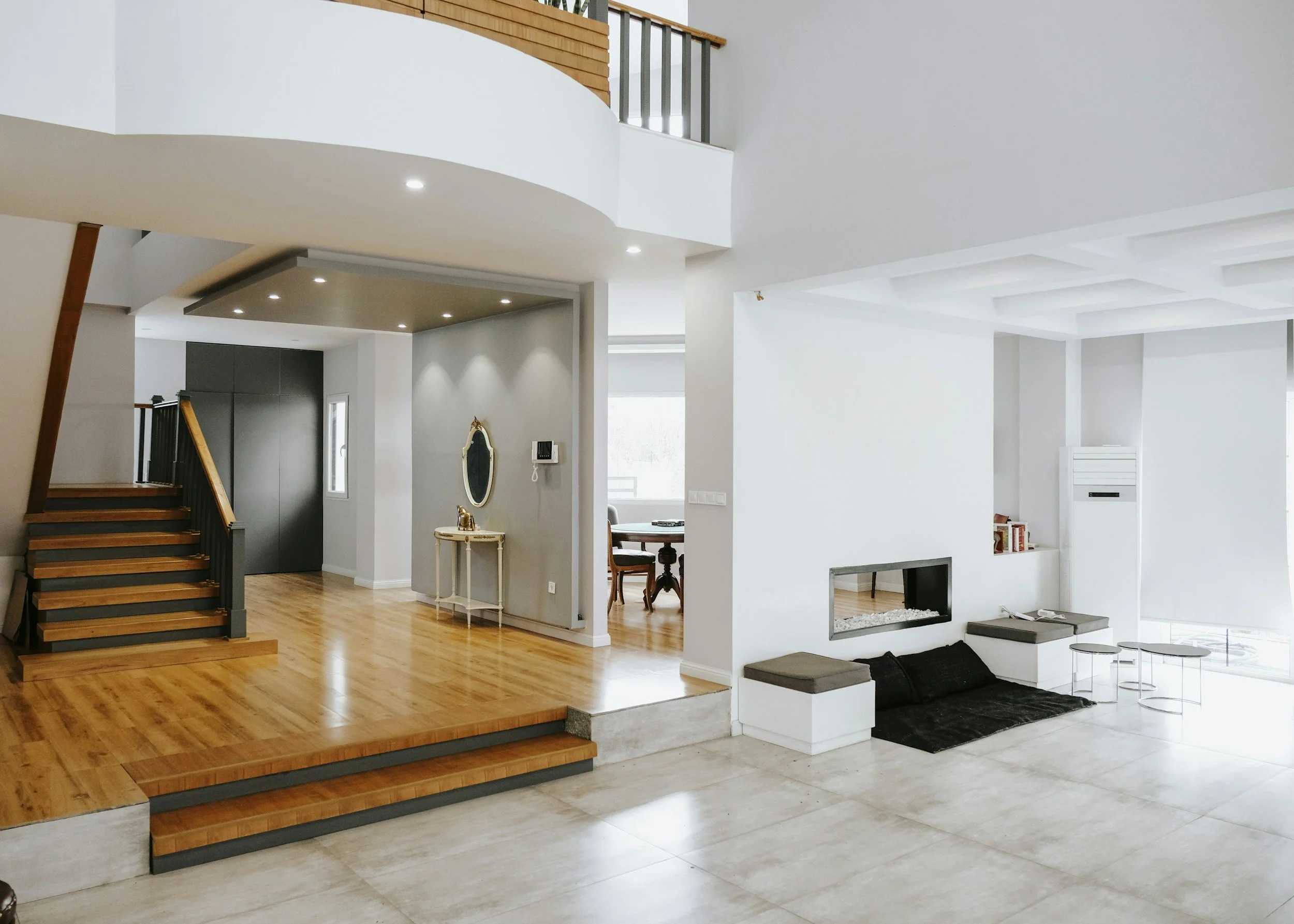 upgrade and install modern light fixtures, new door, clean paint drywall repair, ethernet installation and smart switches