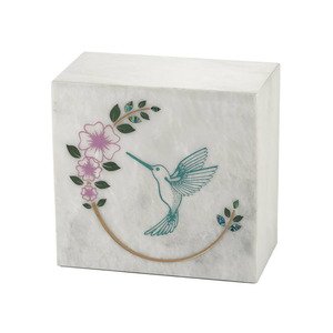 199905 Monumental Memorials Hummingbird Teal White