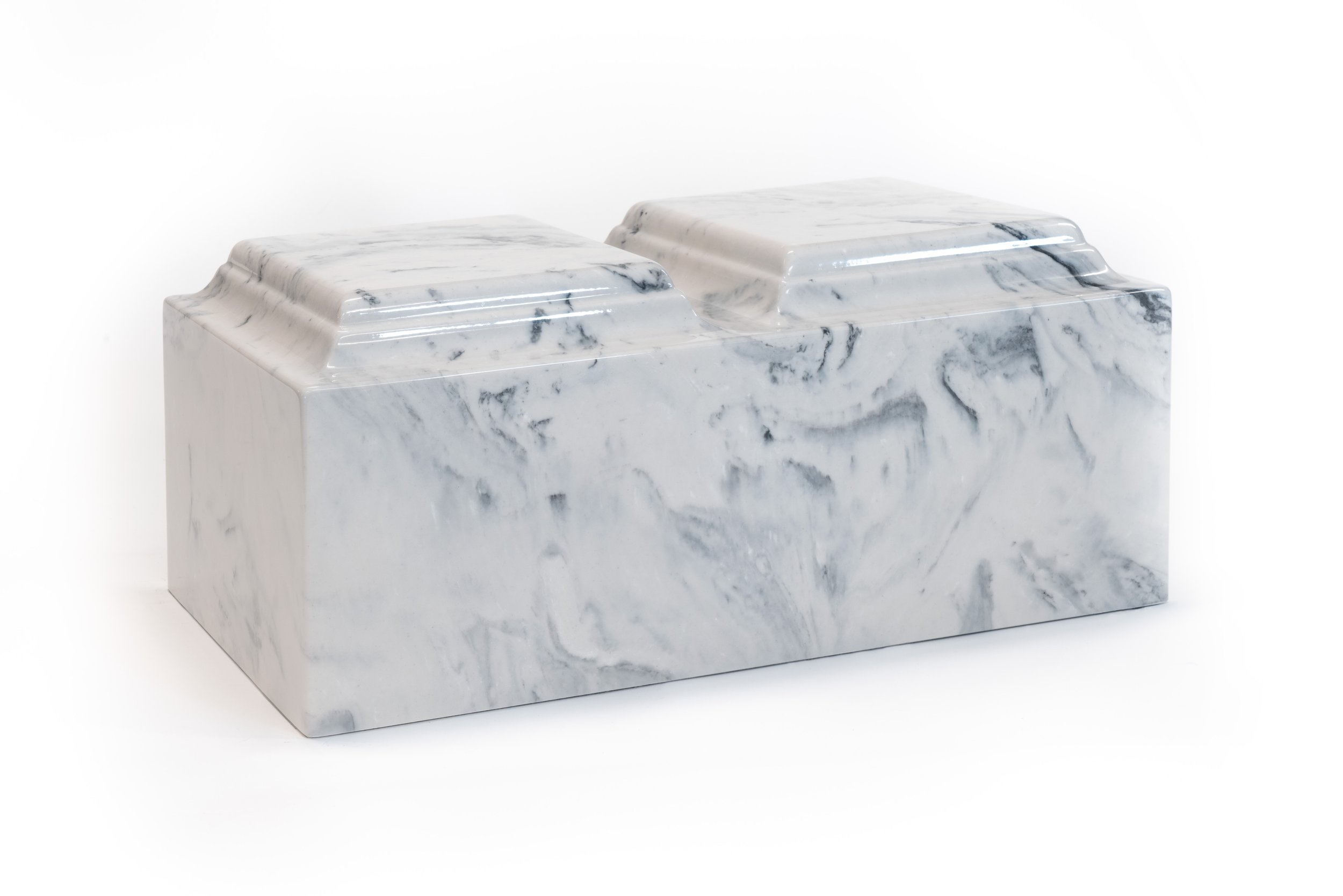White with Black Companion Cultured Marble
