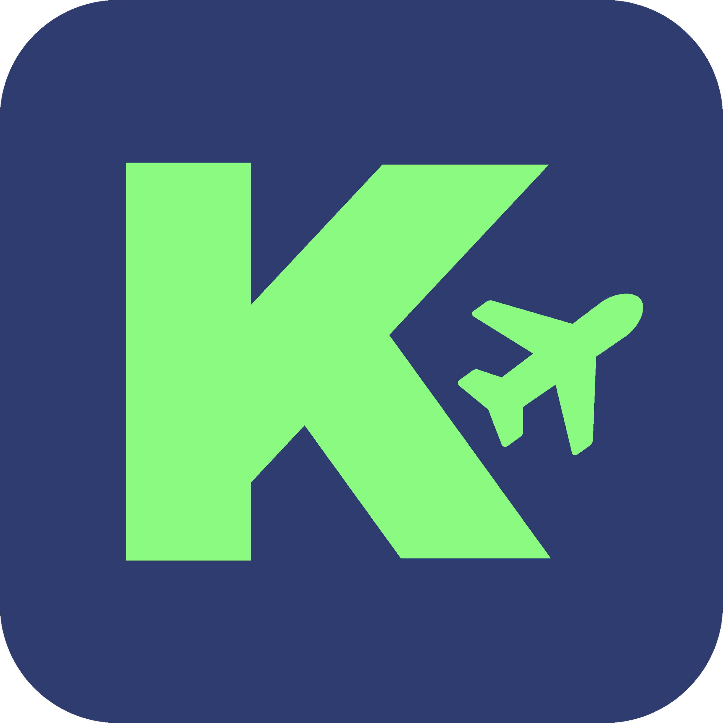 Close-up of a logo or graphic with a dark blue background and light green design elements, possibly part of a larger branding image.