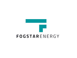 Fogstar Energy logo with teal stylized 'F' and black text