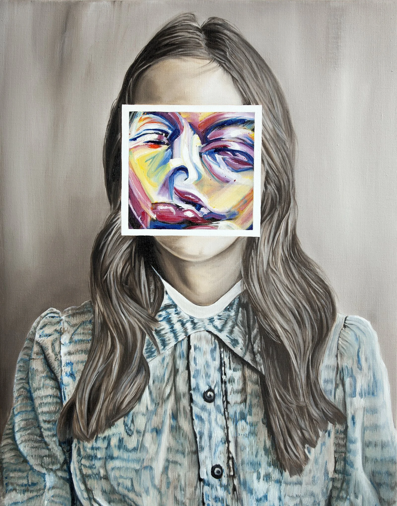 Mask No. 18  •  24 x 30" • Oil on linen • Available