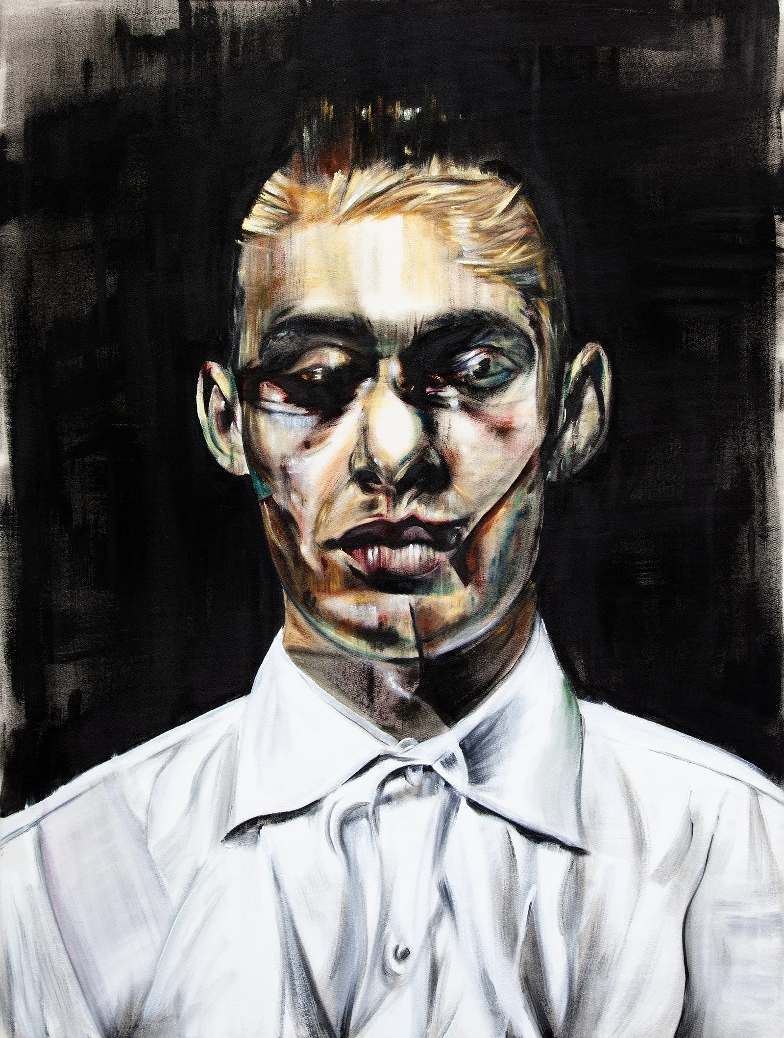 Untitled (Alison)  •  30 x 40" • Oil on raw canvas • Available