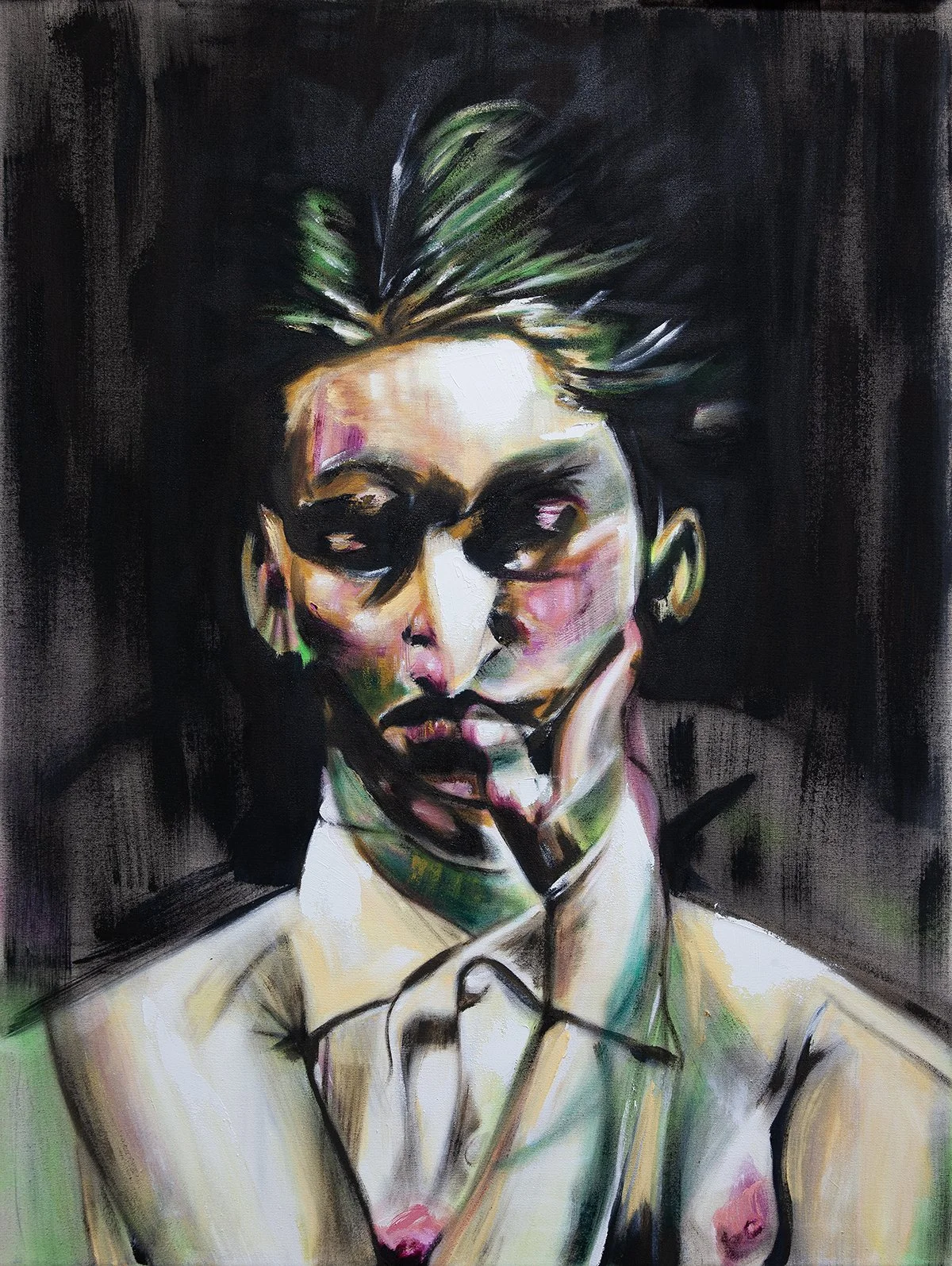 Untitled (Alison)  •  30 x 40" • Oil on raw canvas • Available