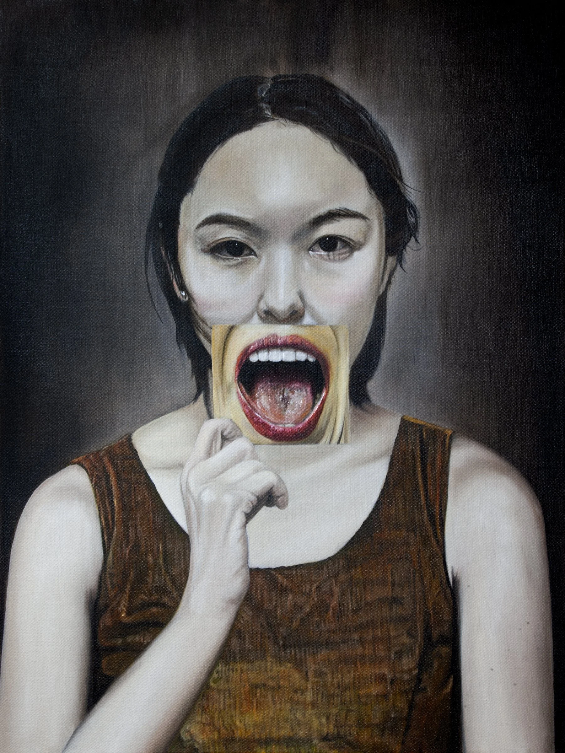 Mask No. 3  •  30 x 40" • Oil on linen • Sold