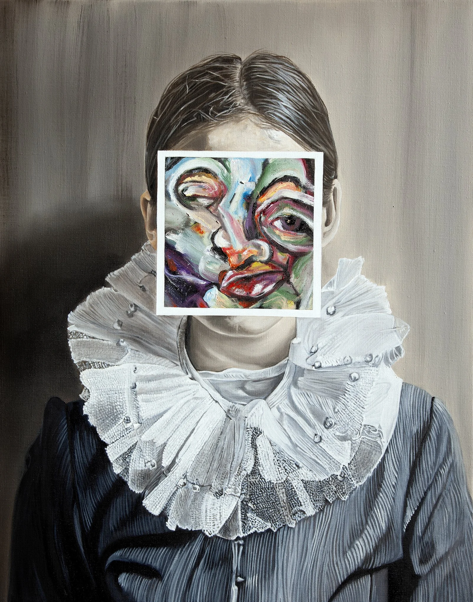 Mask No. 19  •  24 x 30" • Oil on linen • Available