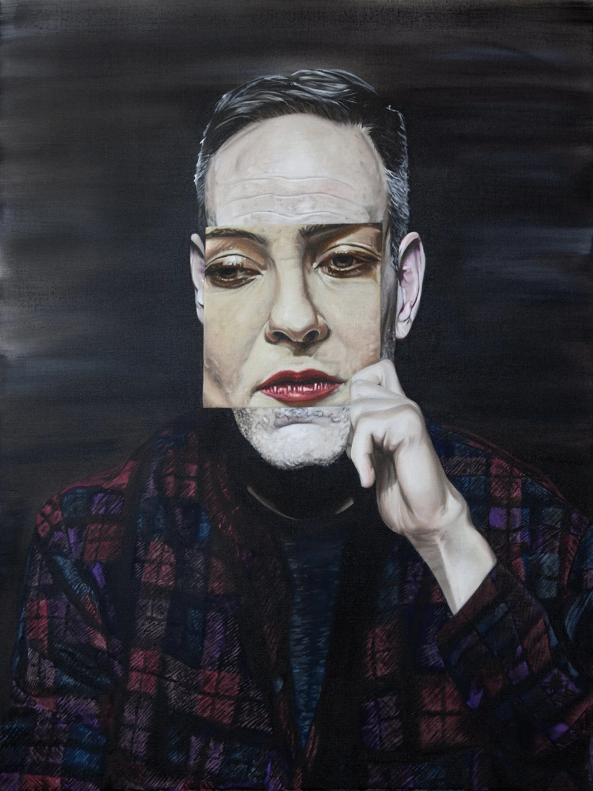 Mask No. 4  •  30 x 40" • Oil on linen • Available