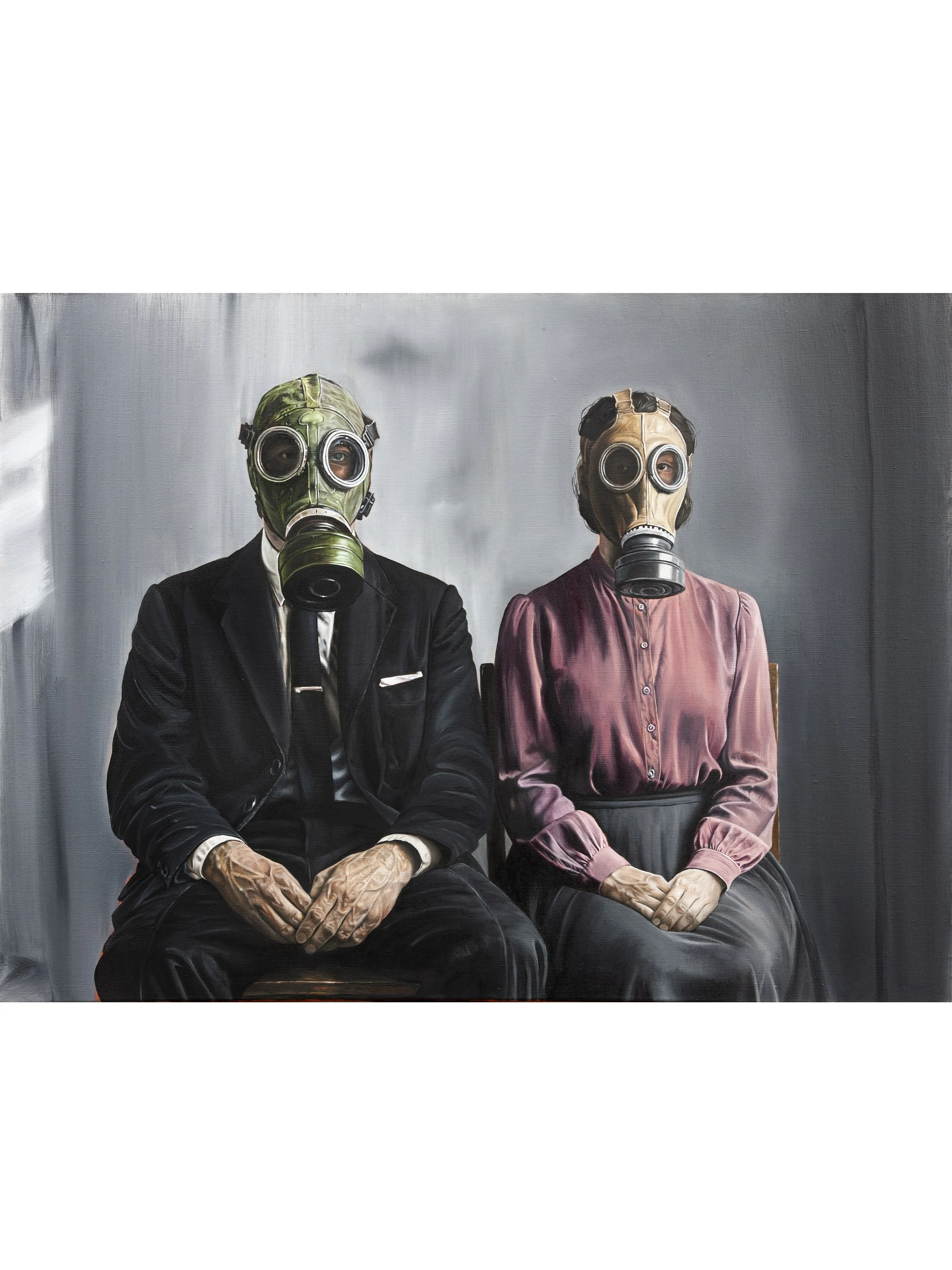 Mask No. 27 •  40 x 30" • Oil on linen • Sold