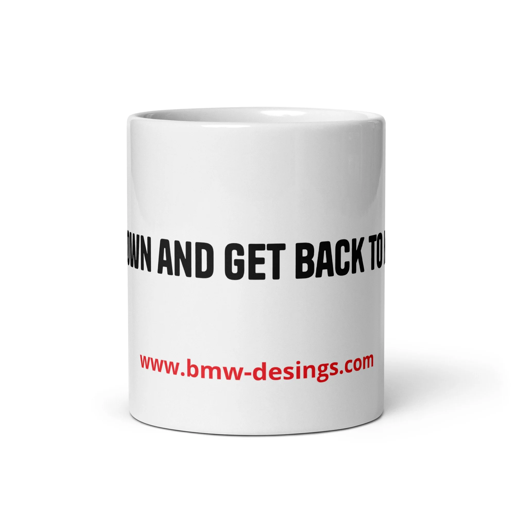 Put me down and get back to modeling mug