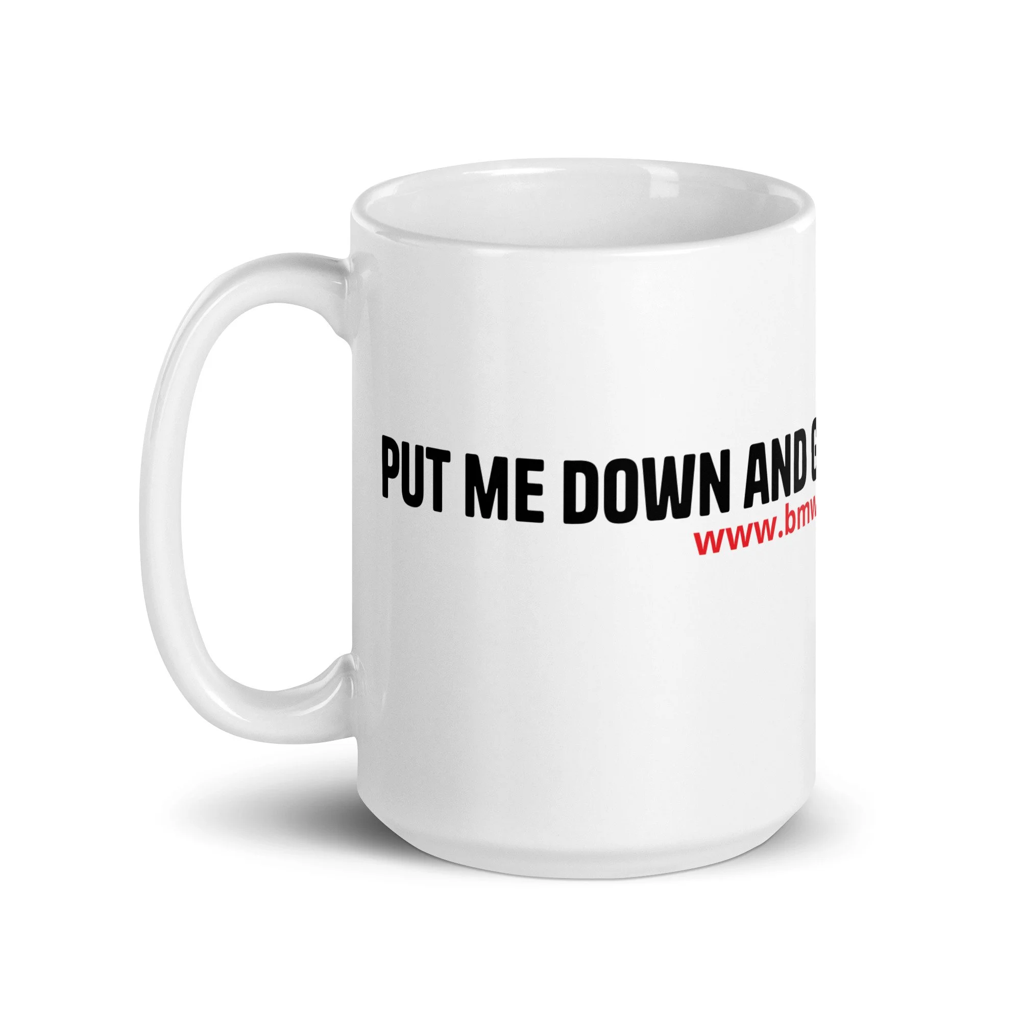 Put me down and get back to modeling mug
