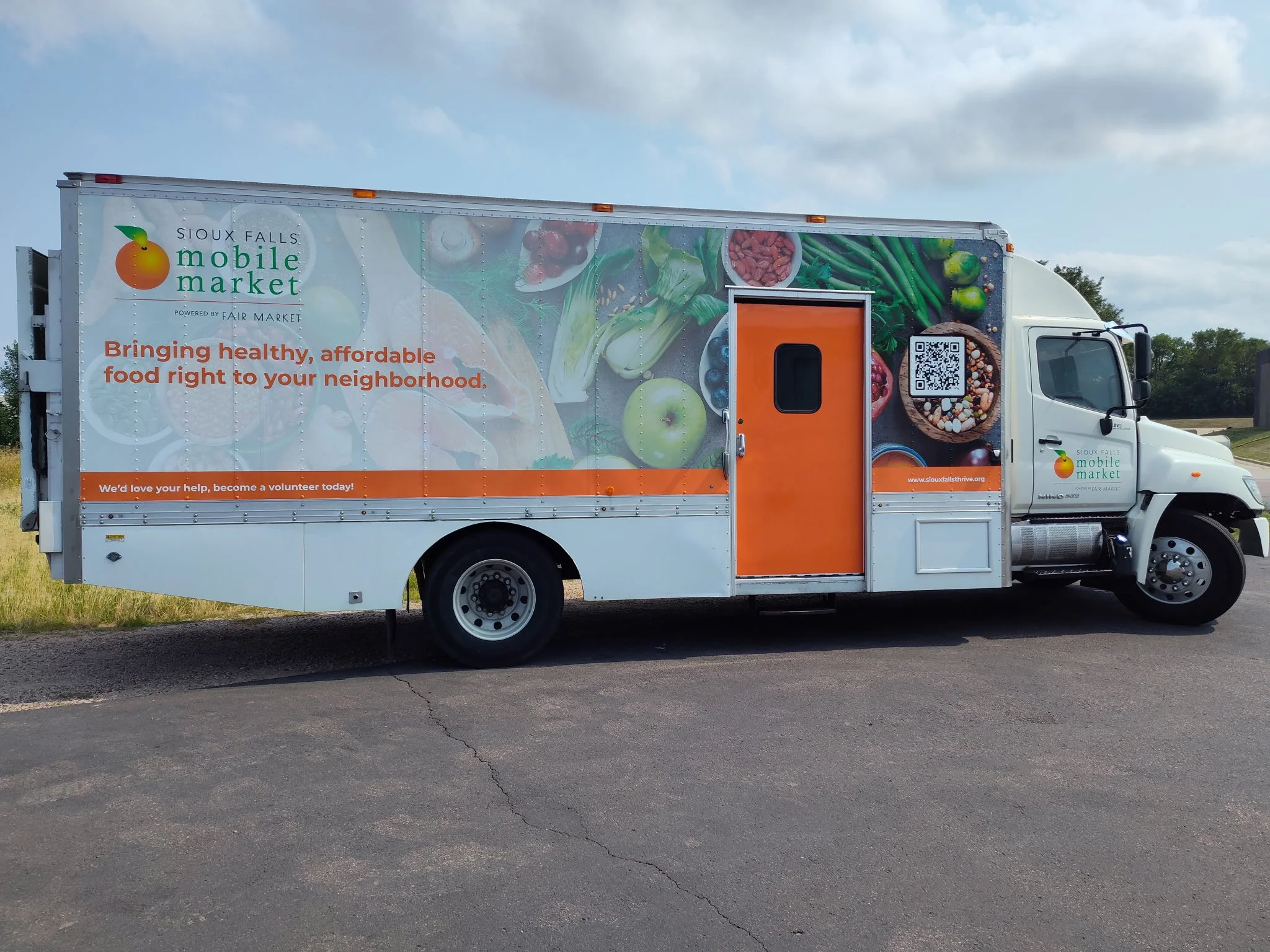 The Sioux Falls Mobile Market truck- a former tool truck turned into a grocery store on wheels