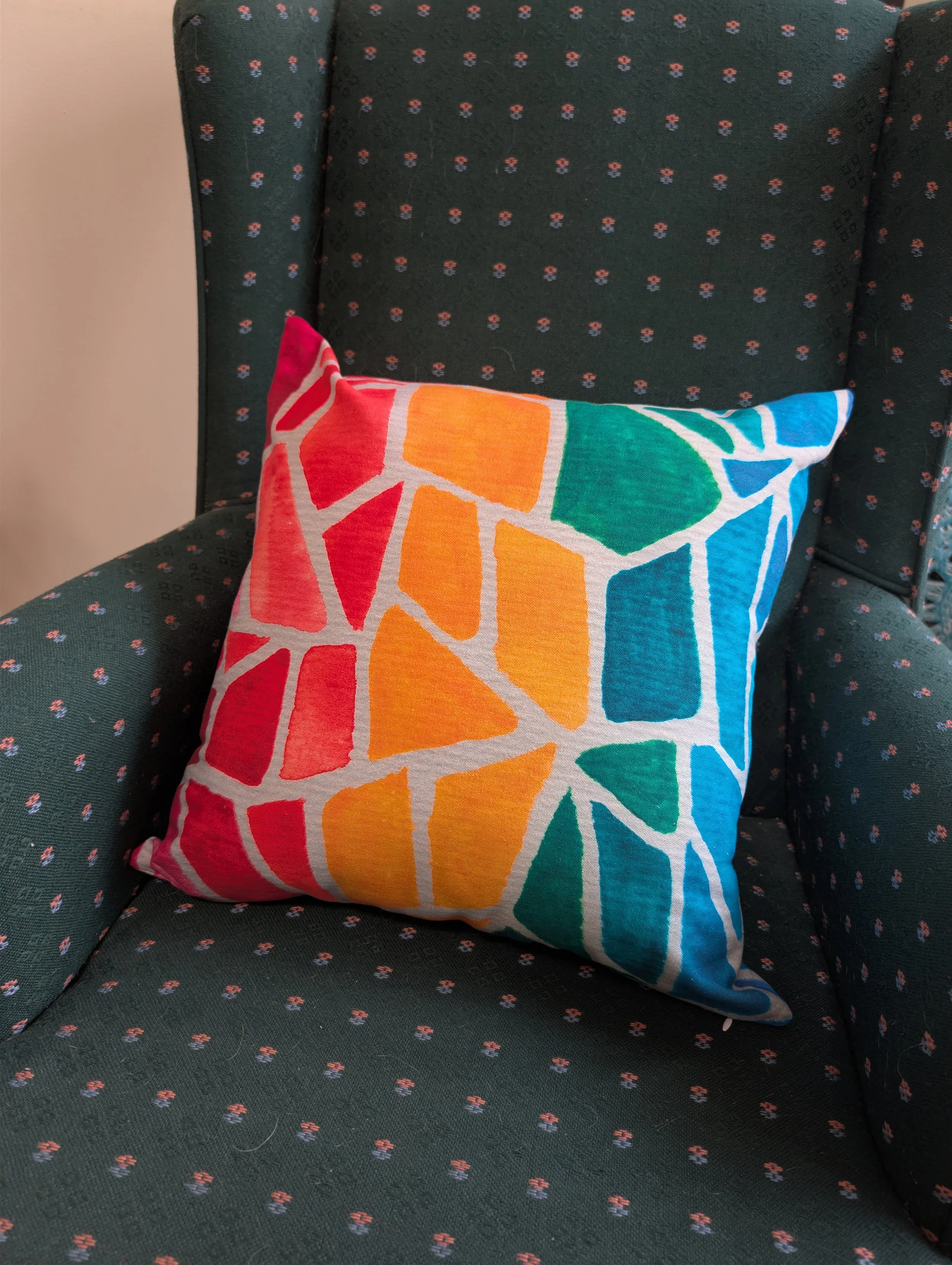 Rainbow Mosaic Pillow Case