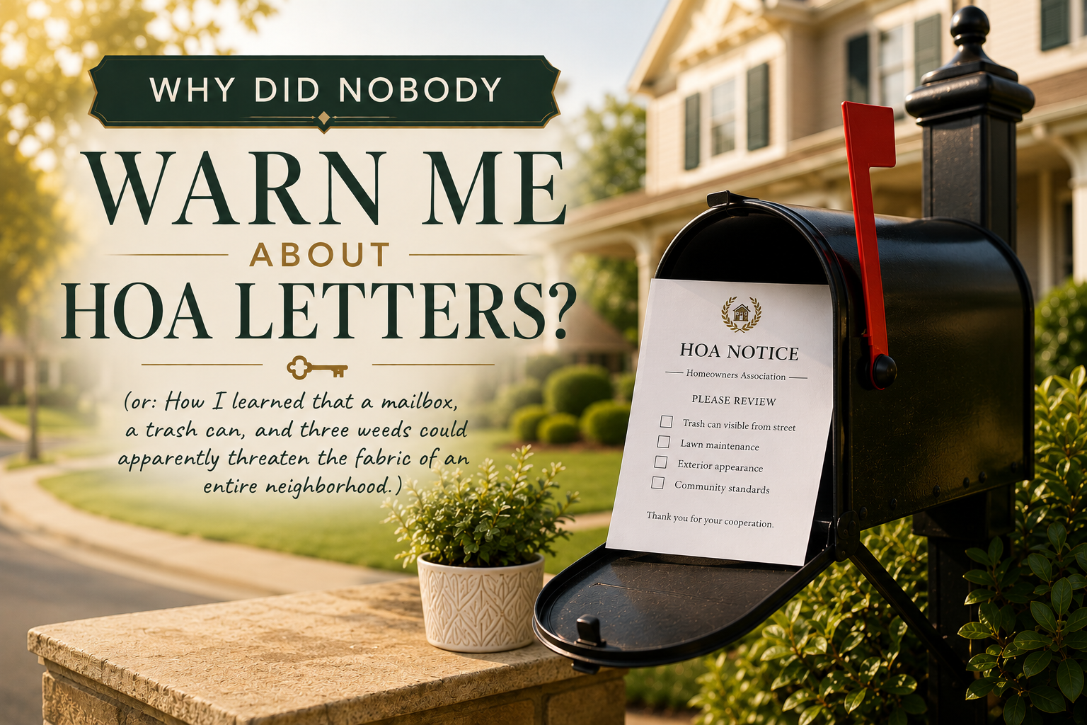 Why Did Nobody Warn Me About HOA Letters?