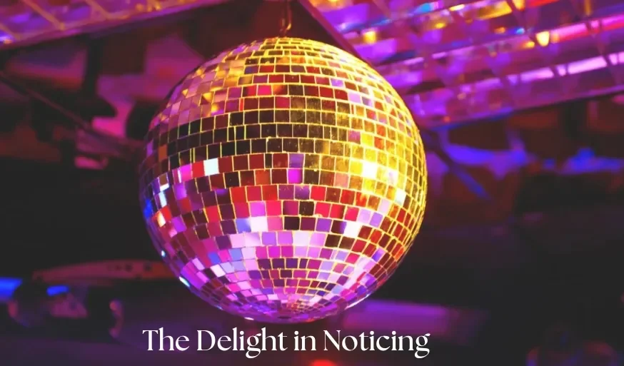 Slowing down, noticing