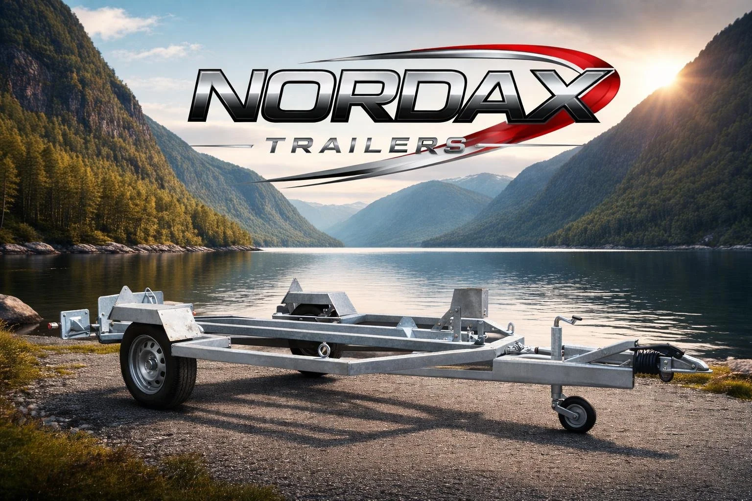 Motortrailer van Nordax Trailers voor het veilig vervoeren van één of meerdere motoren